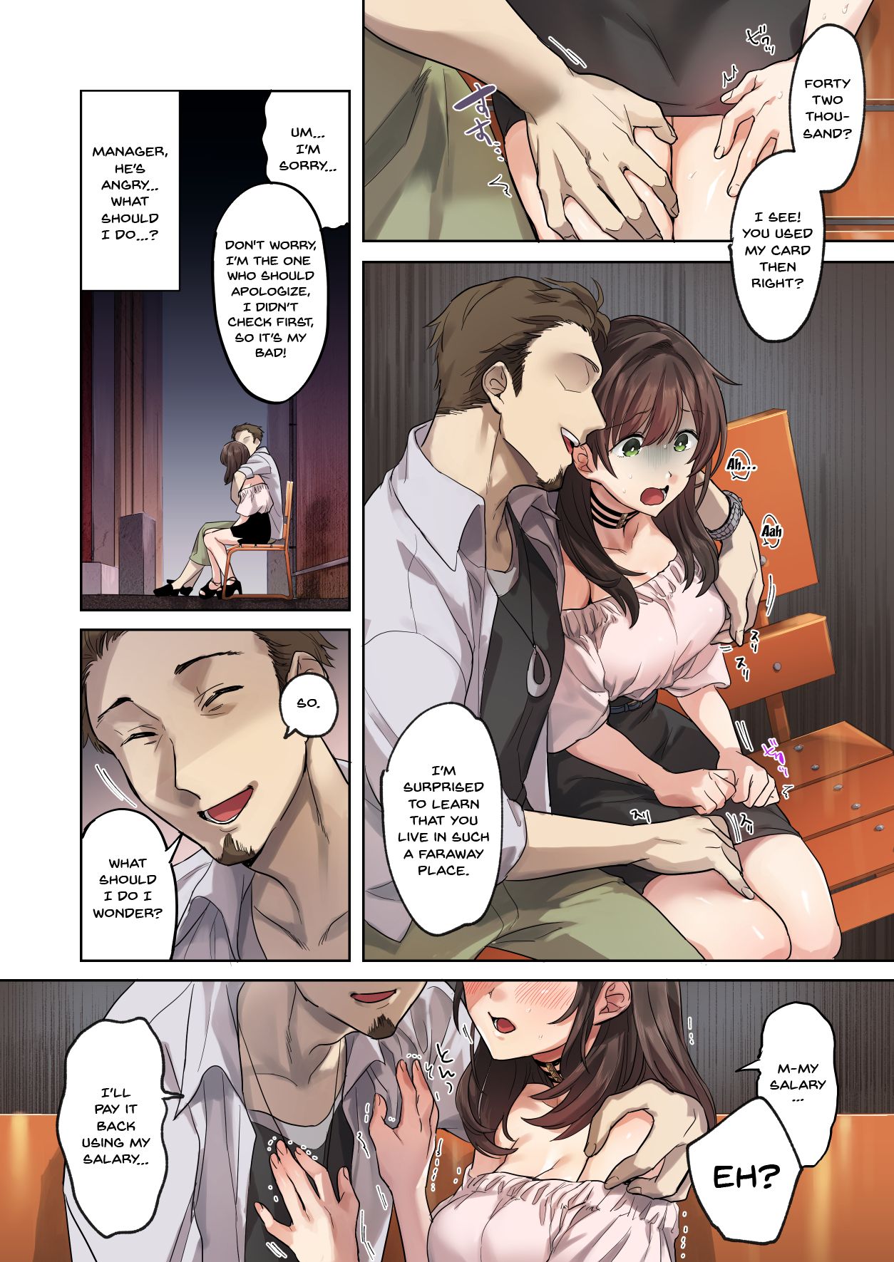 Hajimete no Gakusei Beit Shinjiteita Tenchou ni Datsu Shojo Sareta Tokai o Shiranai Gakusei page 17