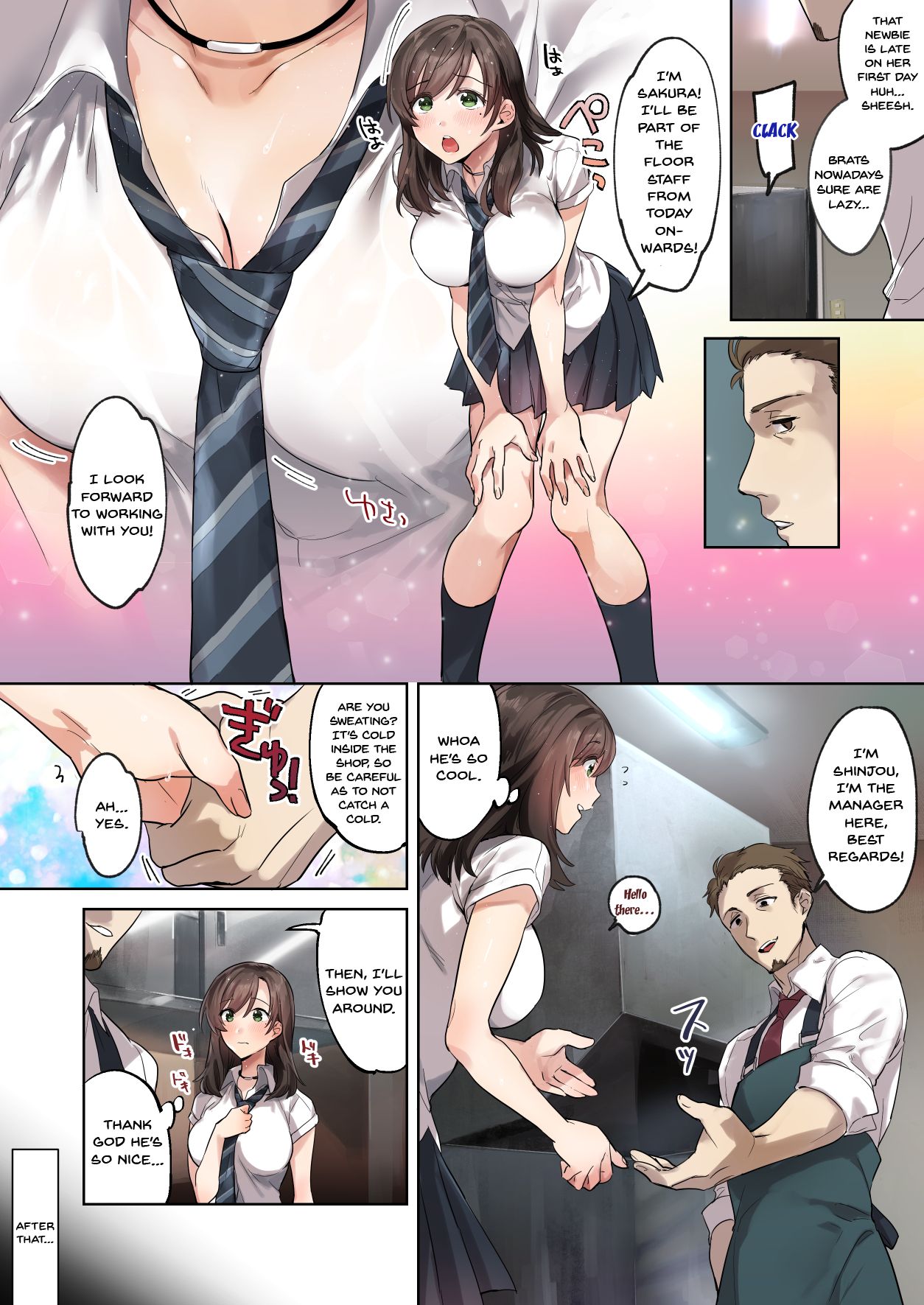 Hajimete no Gakusei Beit Shinjiteita Tenchou ni Datsu Shojo Sareta Tokai o Shiranai Gakusei page 3