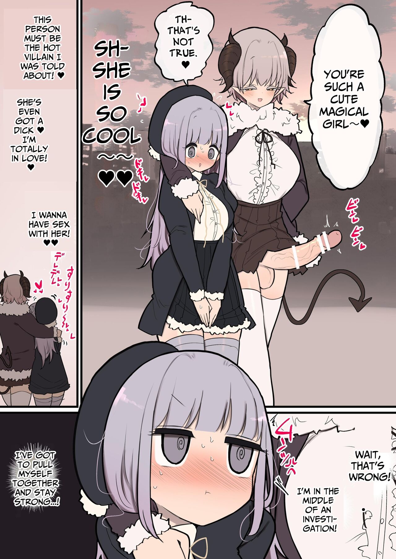 Handsome Futanari Monster Lady Dick VS Good-Looker Lovin' Novice Magical Girl page 3
