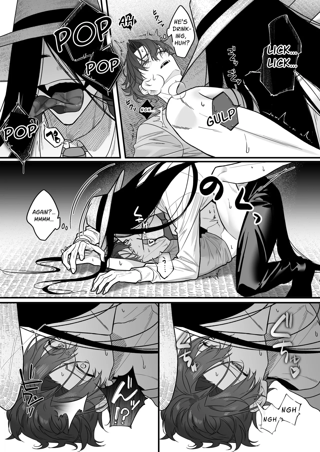 Hasshaku-sama Forcibly Inseminates Cuntboy page 14