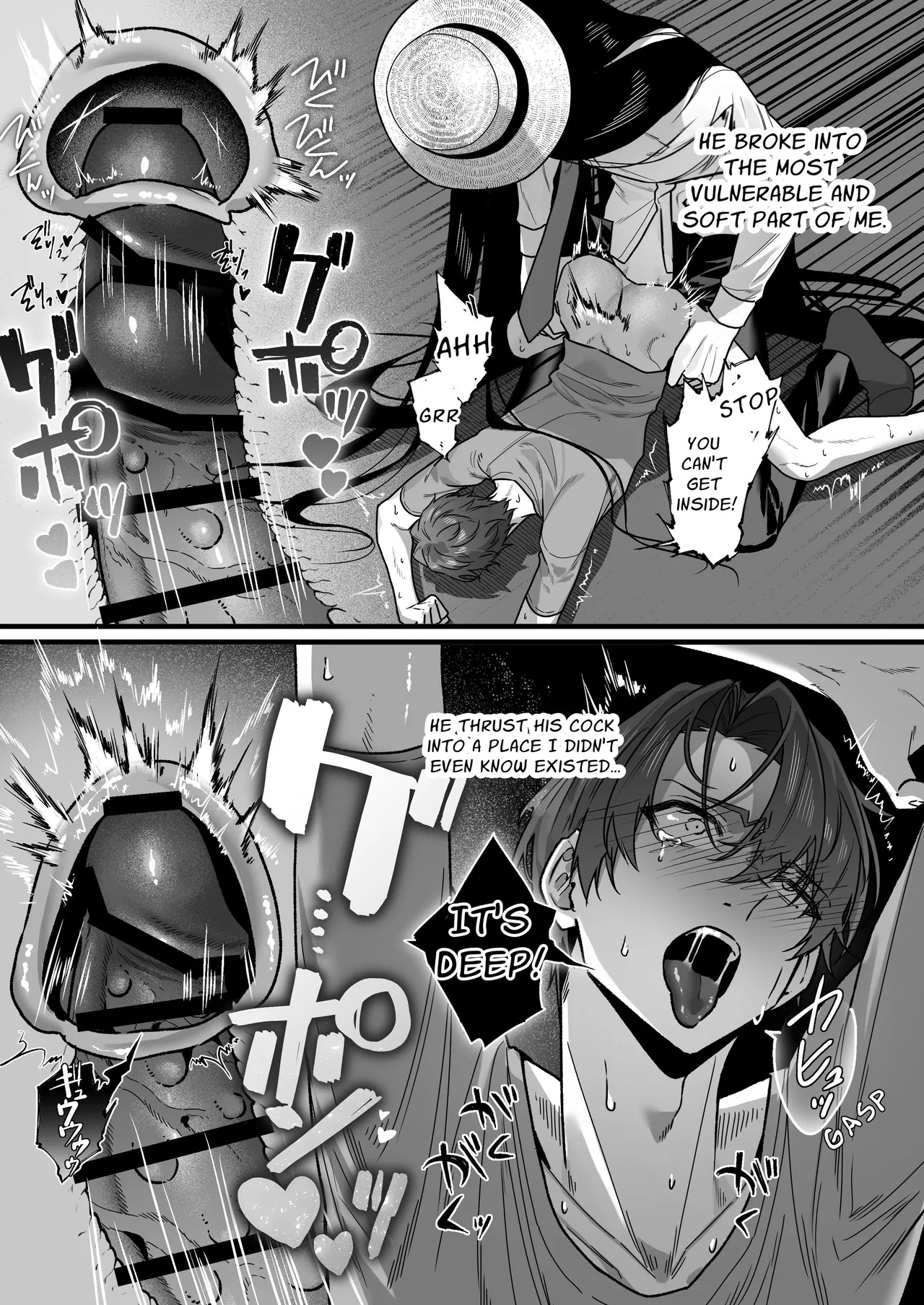 Hasshaku-sama Forcibly Inseminates Cuntboy page 36