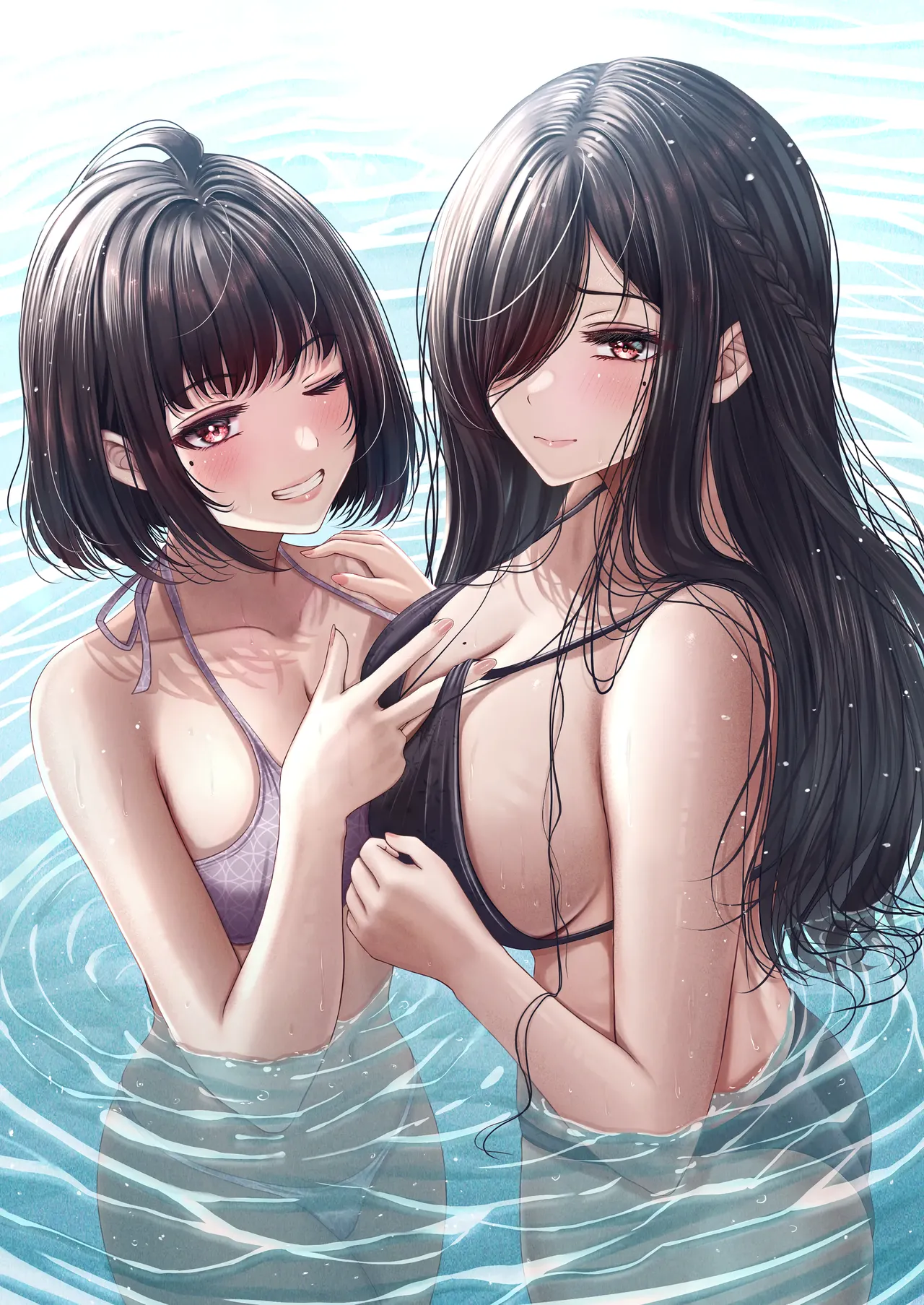 Having Sex With A Large Age Gap Black-Haired Sisters page 39