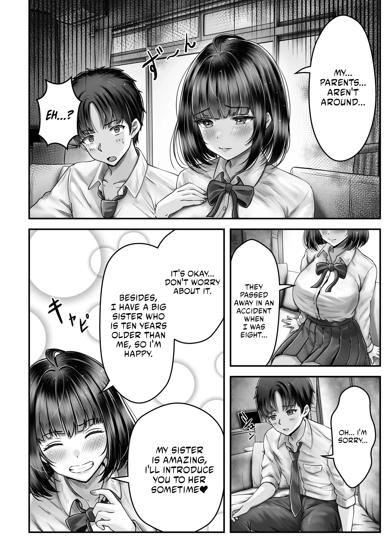 Having Sex With A Large Age Gap Black-Haired Sisters page 7