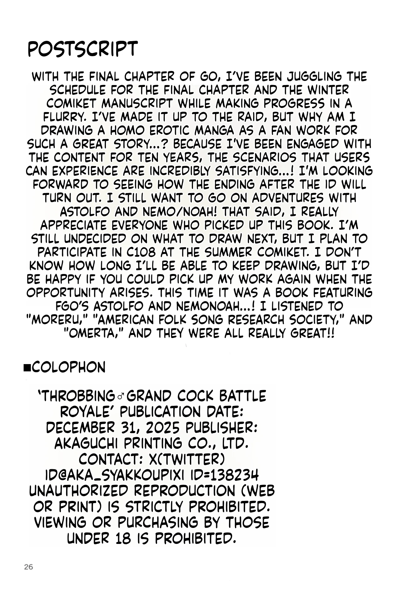 Heart-Pounding Grand Cock All-Out Battle page 26