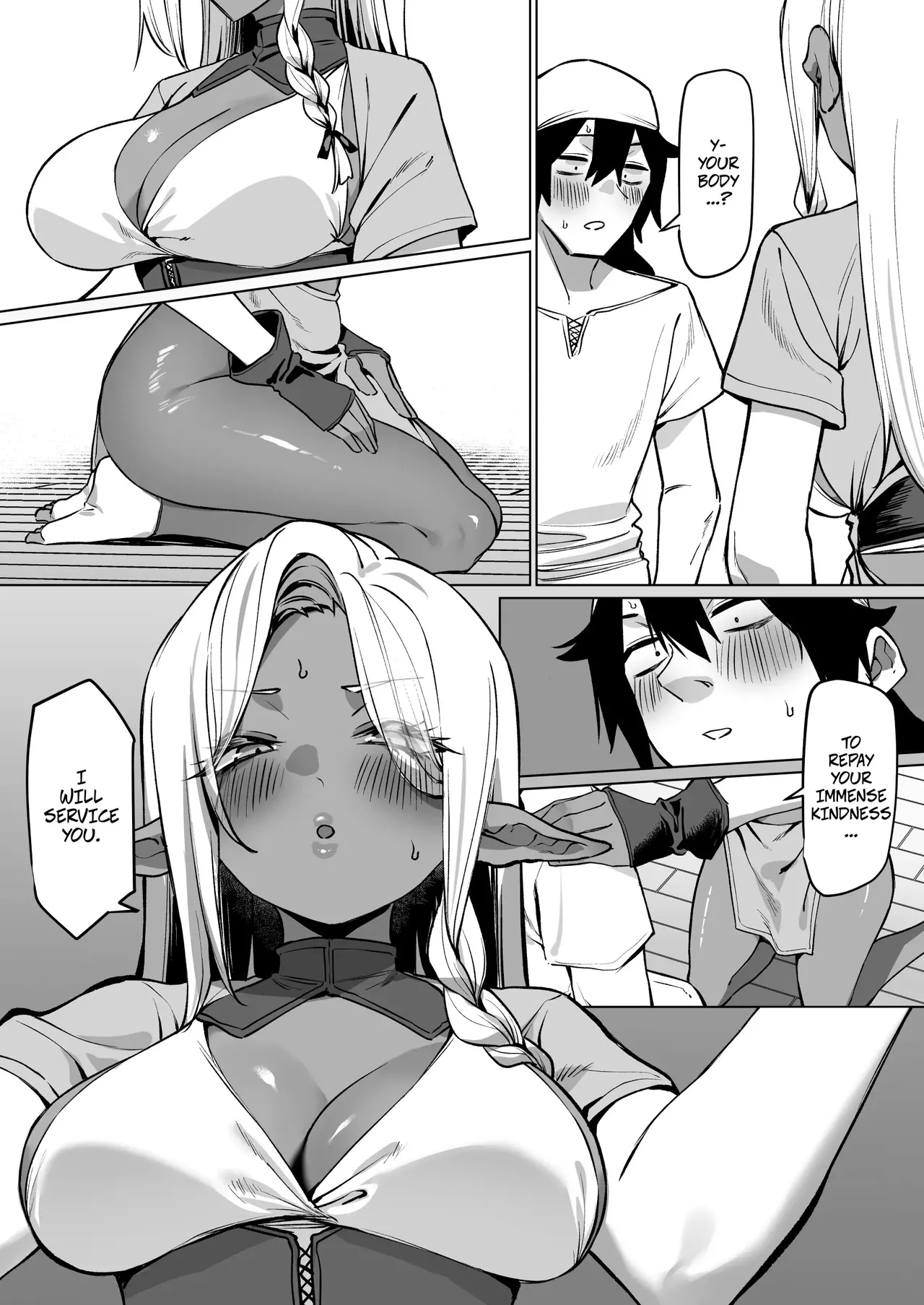Helping a Dark Elf and Getting a Favor In Return -- Kasshoku Elf o Tasuketara Ongaeshi Sareta Hanashi page 8