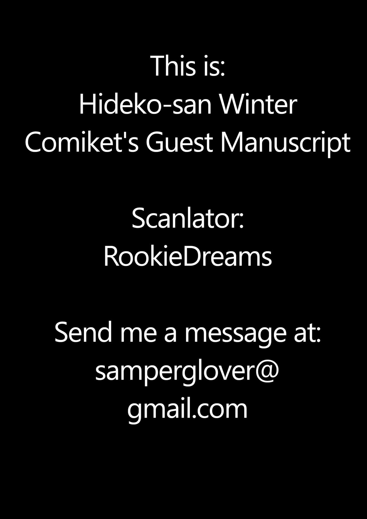 Hideko-san Winter Comiket's Guest Manuscript page 8