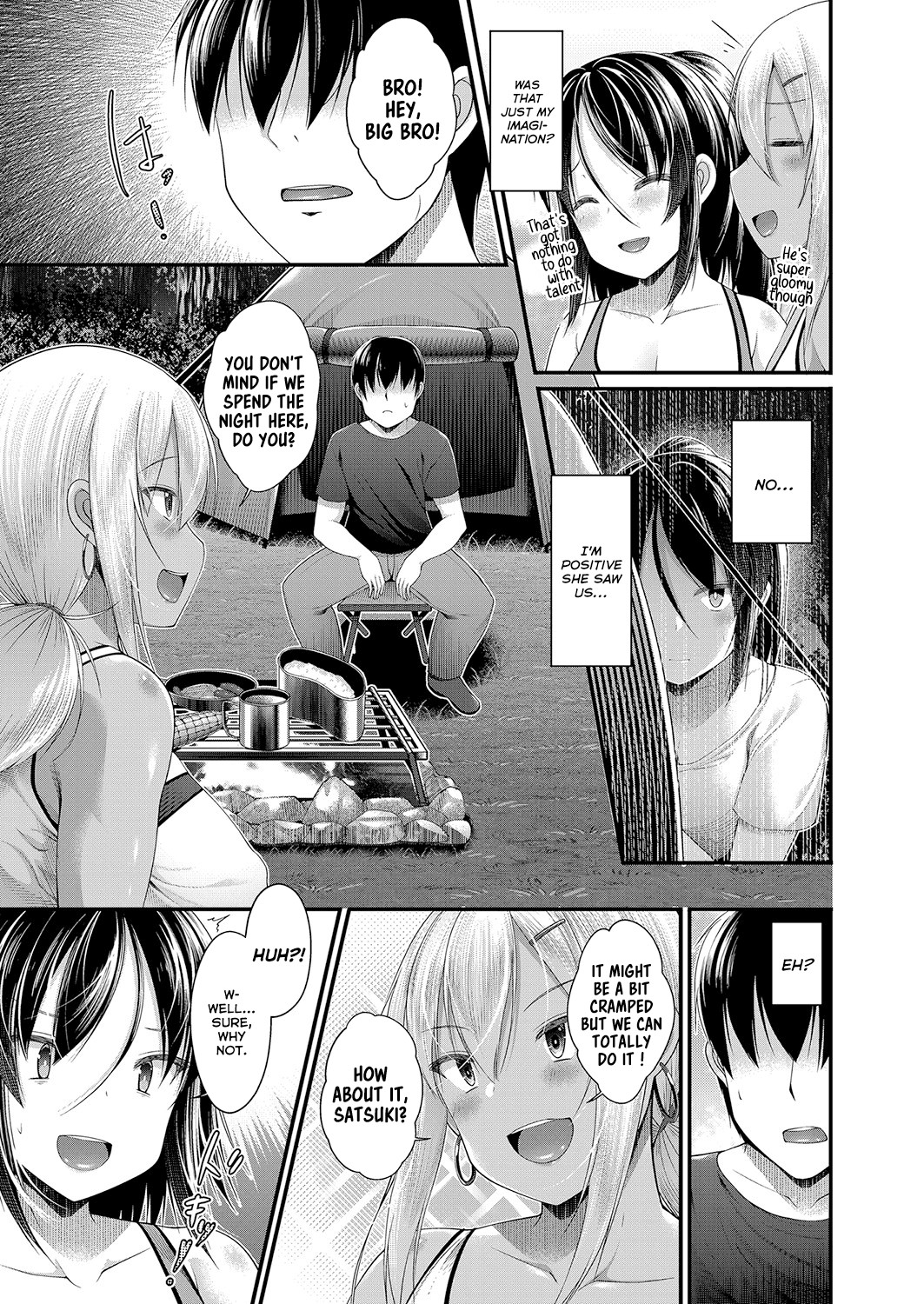 Hitori Camp o Shite itara Kuro Gal JK na Imouto to Imouto no Tomodachi ga Rannyuu shite kita Kekka Kouhen page 3