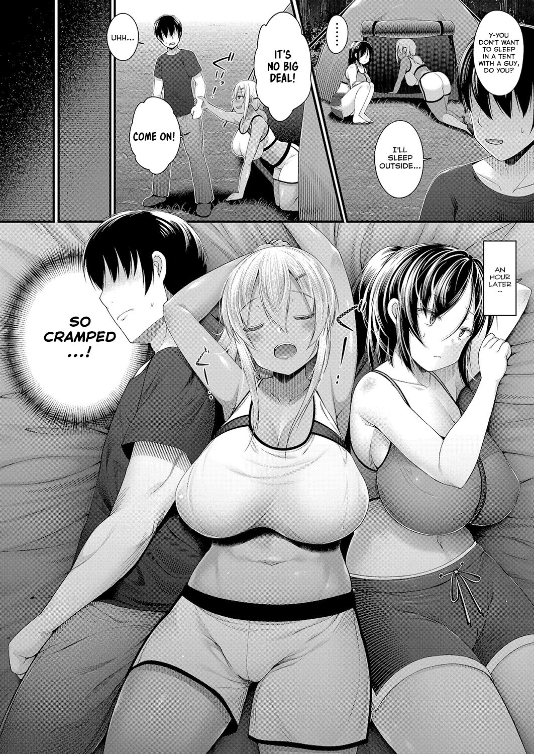 Hitori Camp o Shite itara Kuro Gal JK na Imouto to Imouto no Tomodachi ga Rannyuu shite kita Kekka Kouhen page 4