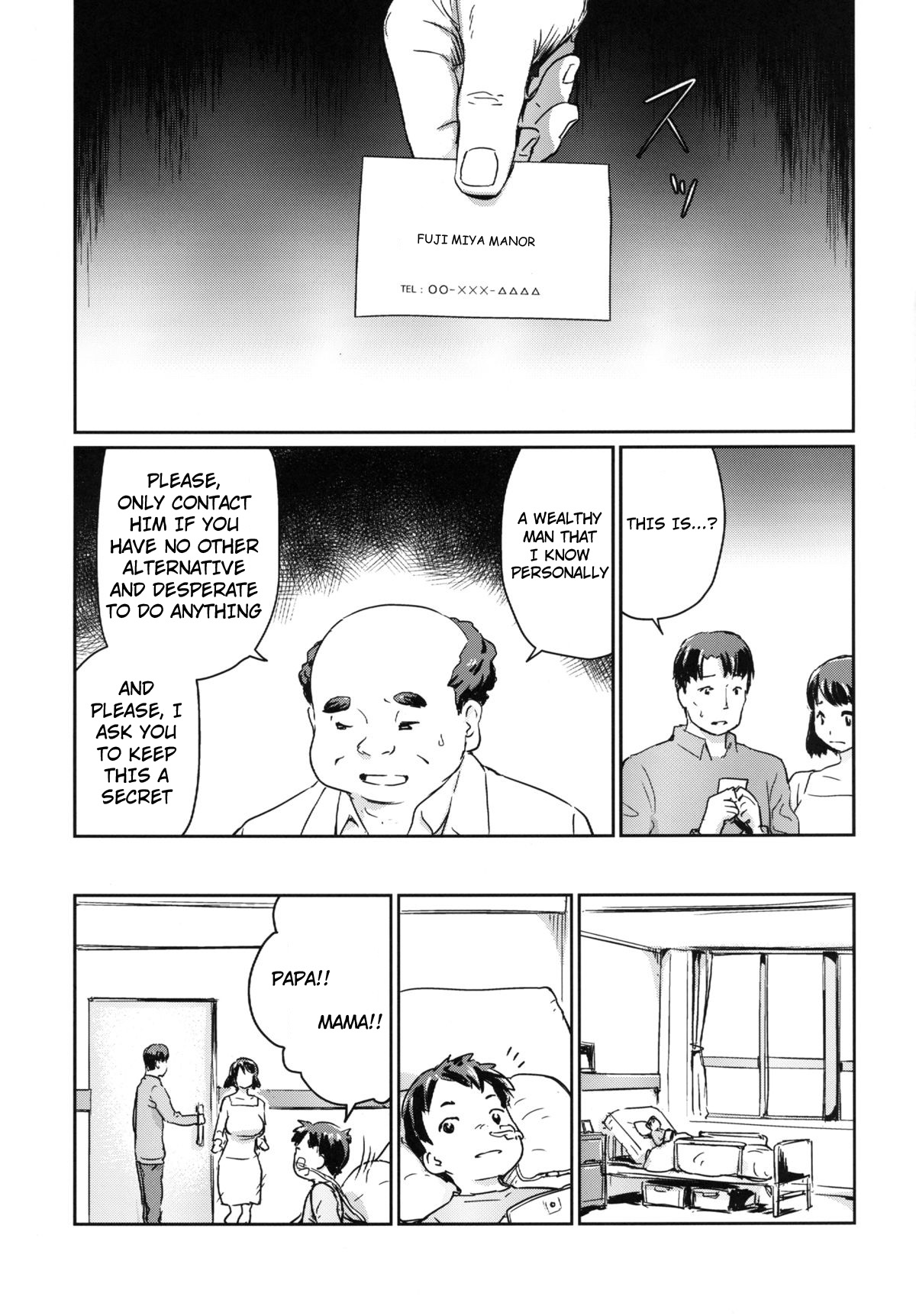 Hitozuma Kari - Kousoku Zecchou Sundome Game Nanbyou no Wagako no Chiryouhi no Tame Sono Mi wo Sashidasu Tsuma page 12