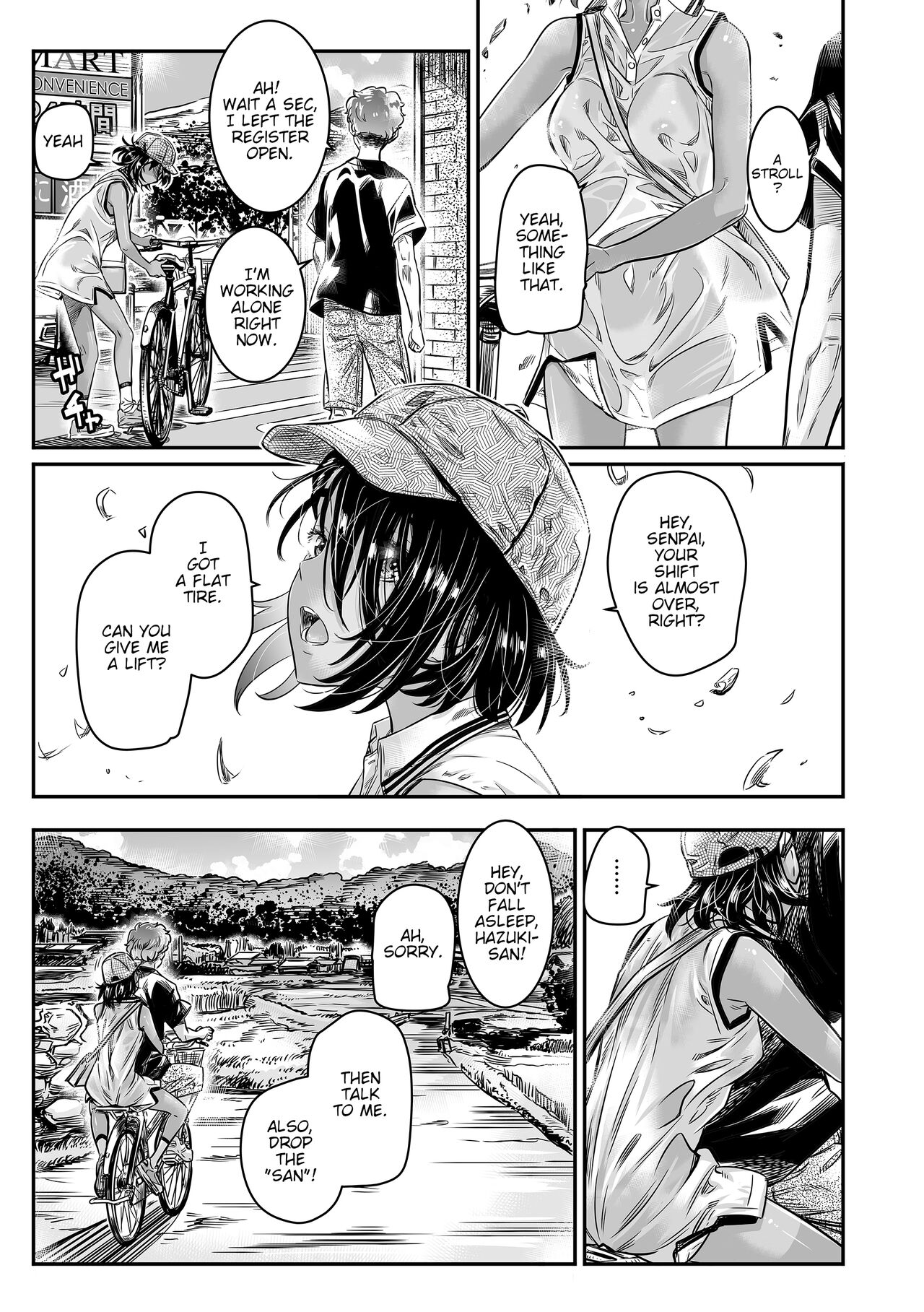 Hiyake no Bitch Shoujo wa, Doutei no Senpai o Yagai Sex ni Sasou page 6