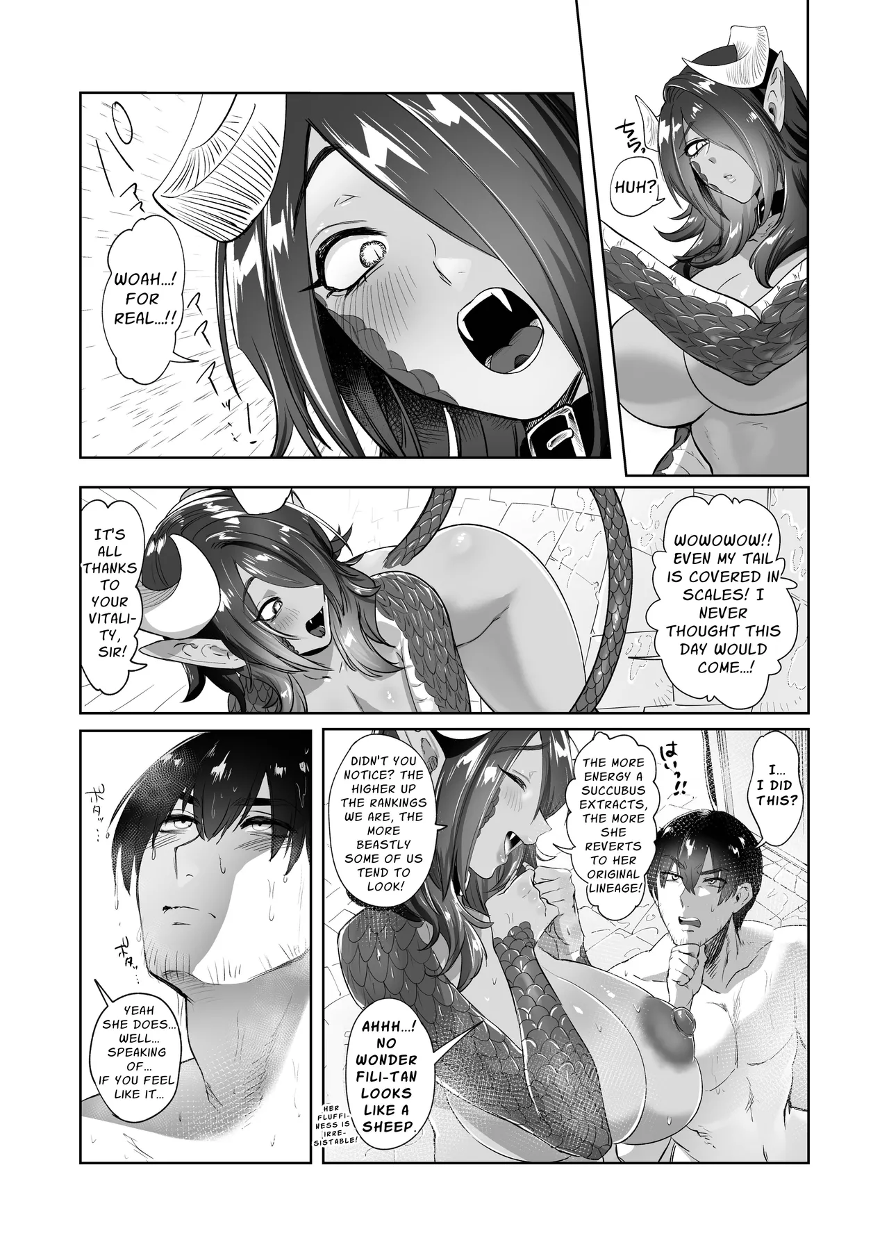 Hopeless Succubus! ~Sincere Service for the Customer with a Libido Potion Enhanced Demon Dick~ page 32