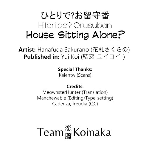 House Sitting Alone? page 26