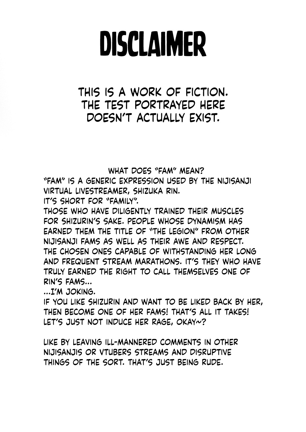 How to become one of Rin's fams: The Rin's Fam Enlistment Test page 3
