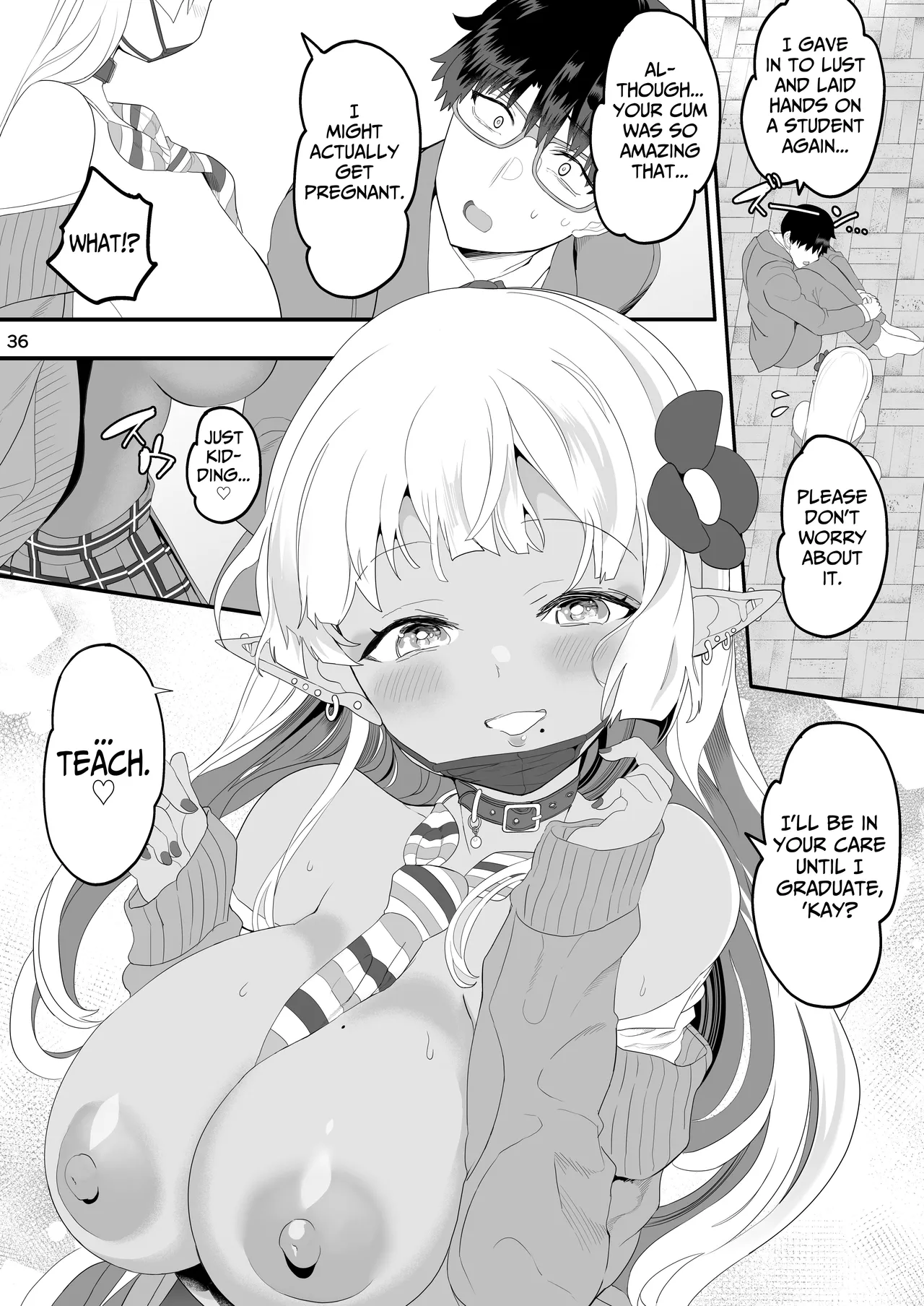 How To Train An Elf Exchange Student Who Has Become A Total Gyaru page 36