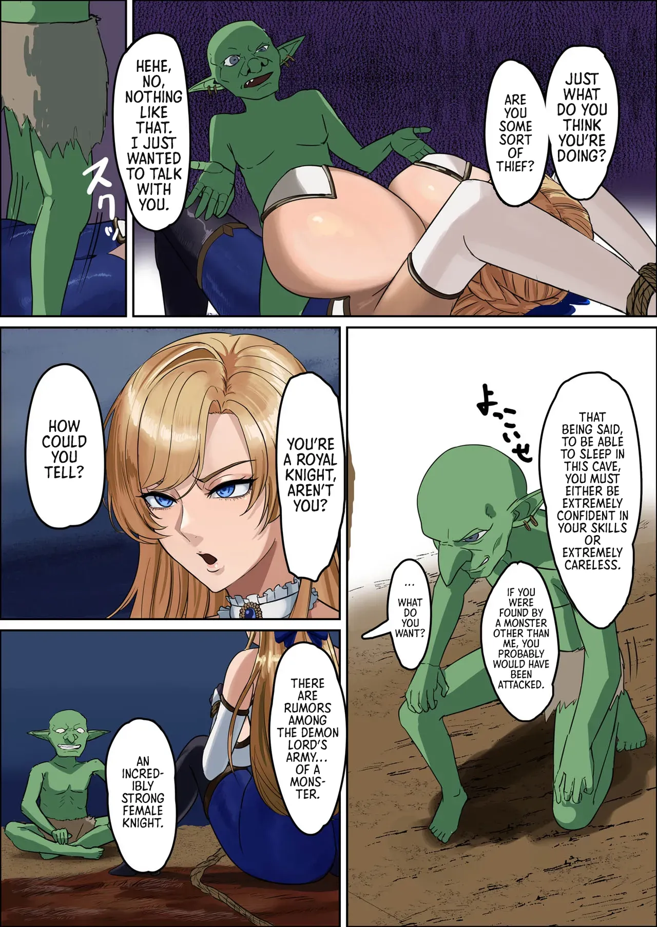 Huge Breasted Female Knight: Teaming up with a weakling monster!? What kind of joke is this? page 23