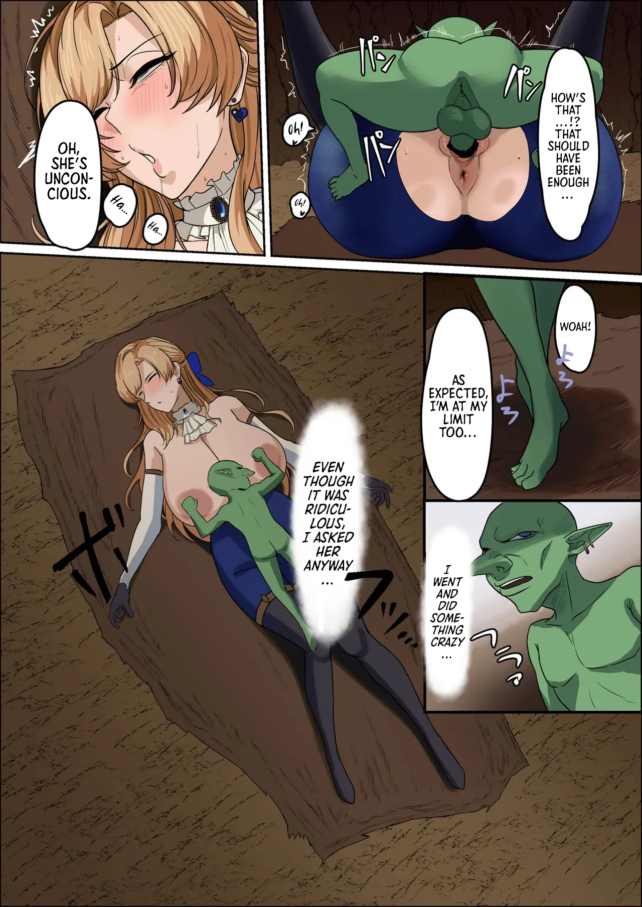 Huge Breasted Female Knight: Teaming up with a weakling monster!? What kind of joke is this? page 54