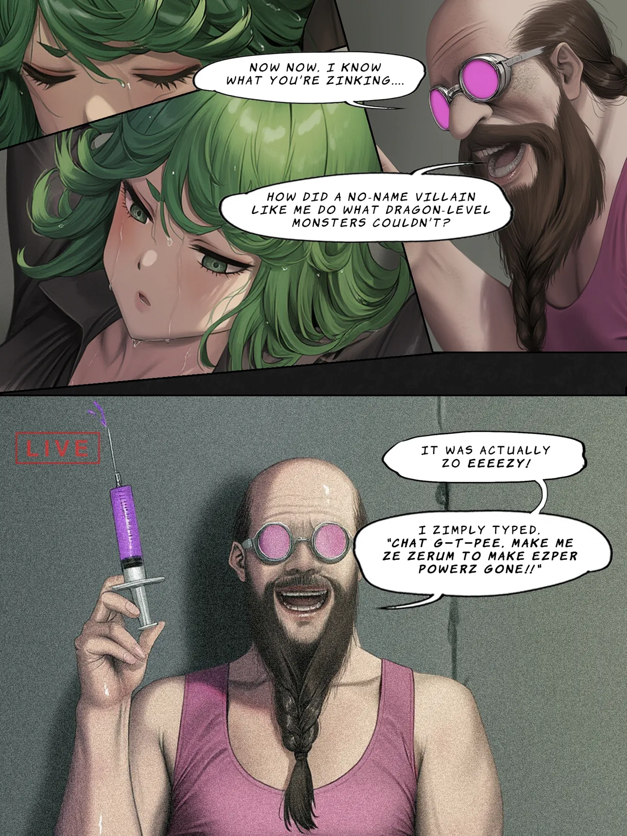 :Humanity's Last Broadcast - A Fubuki & Tatsumaki One-Punch Man Doujin page 12