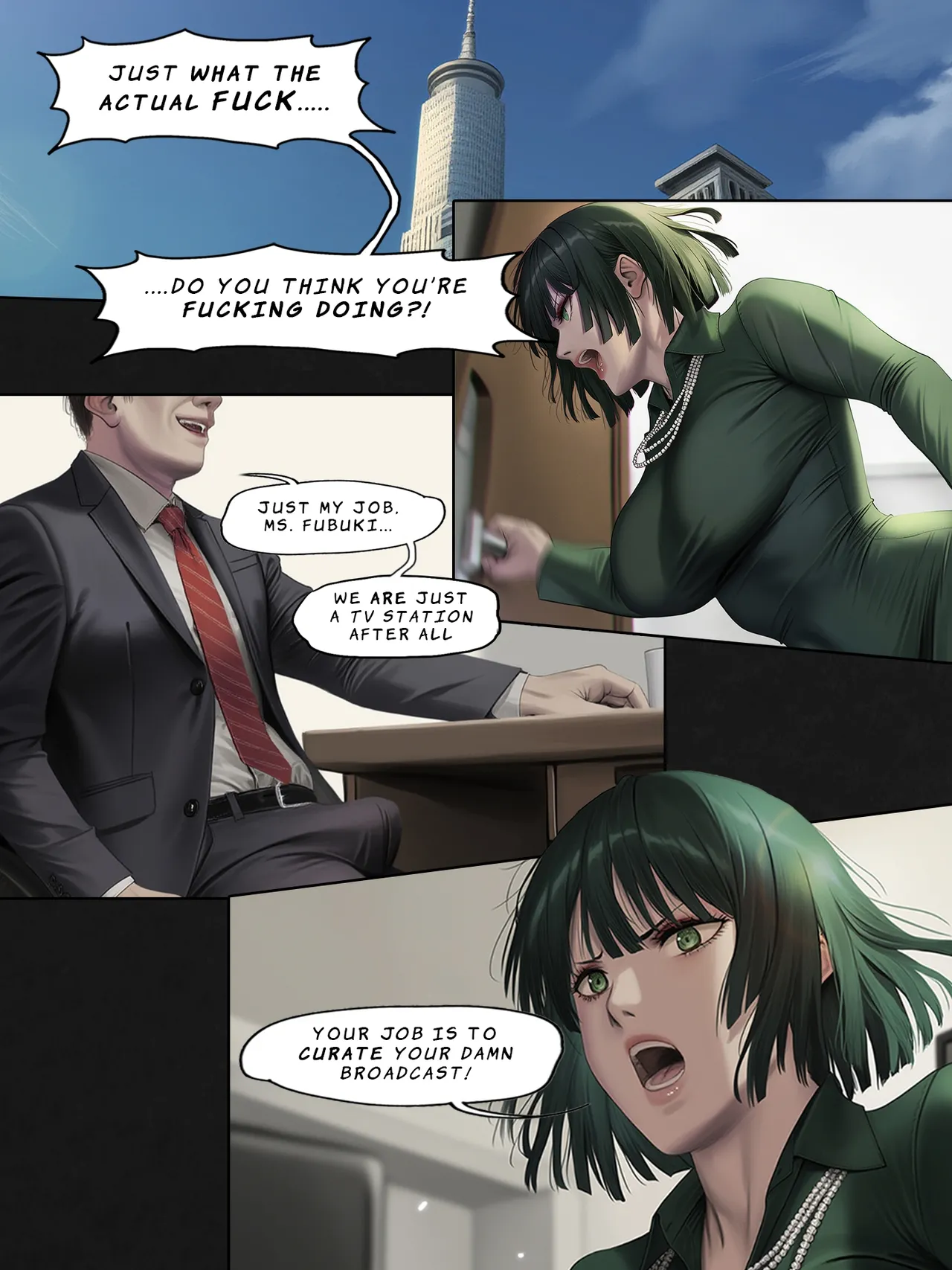 :Humanity's Last Broadcast - A Fubuki & Tatsumaki One-Punch Man Doujin page 4
