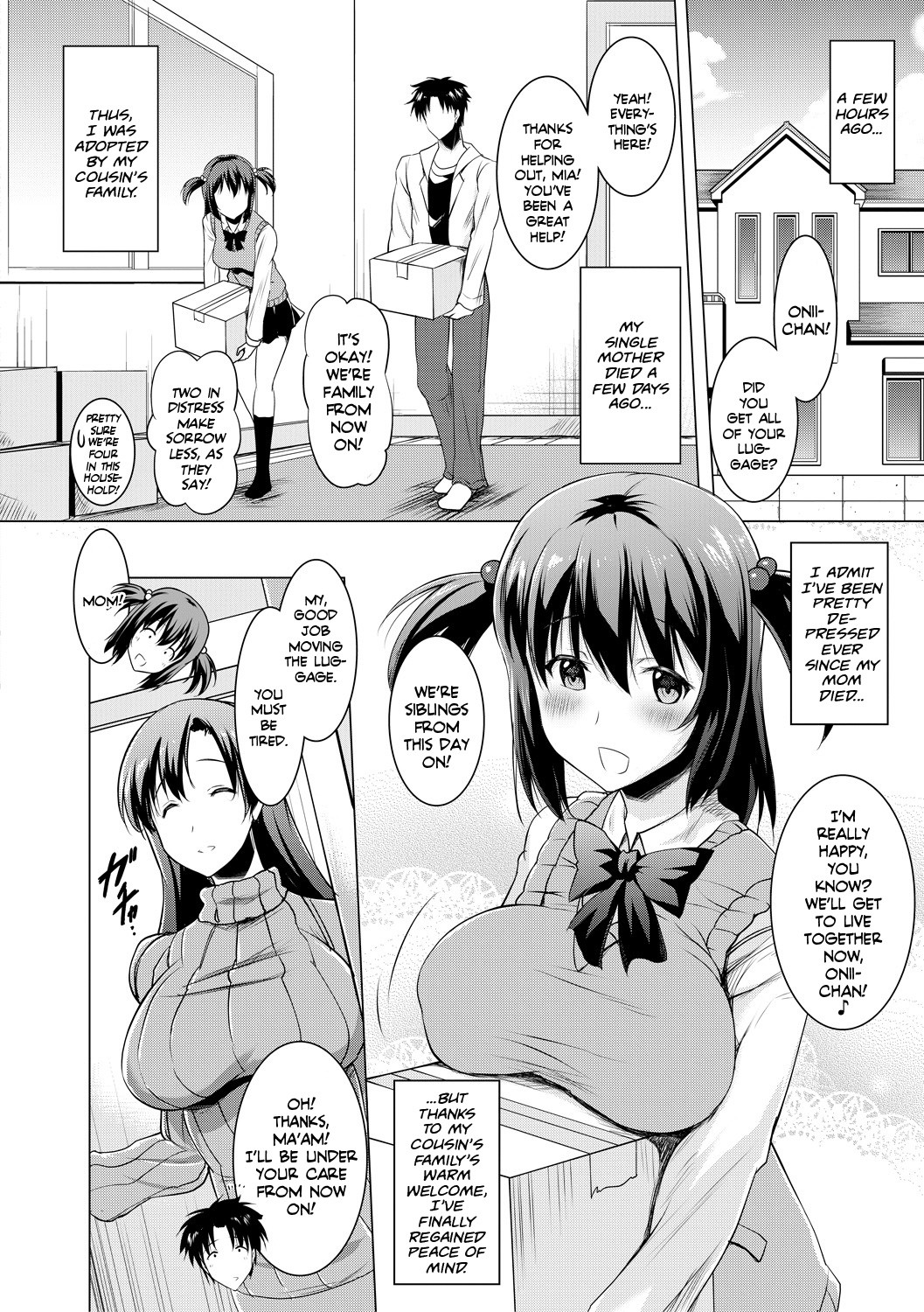 I Can't Live Without My Little Sister's Tongue Chapter 01-02 + Secret Baby-making Sex with a Big-titted Mother and Daughter! page 4
