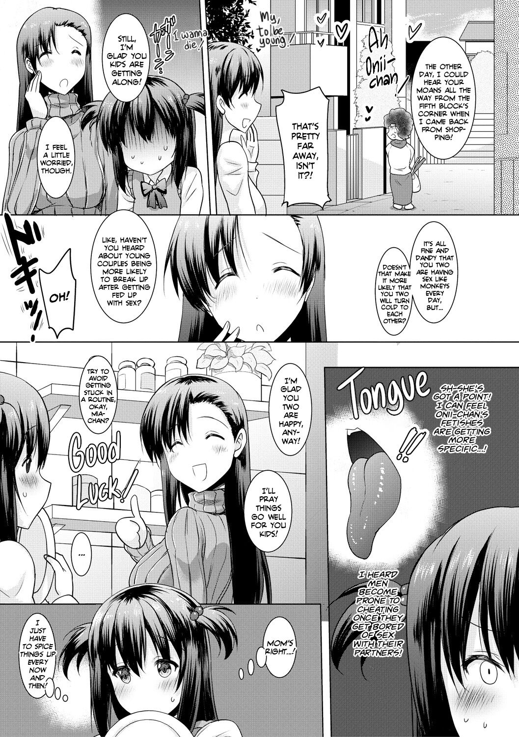 I Can't Live Without My Little Sister's Tongue Chapter 01-02 + Secret Baby-making Sex with a Big-titted Mother and Daughter! page 45