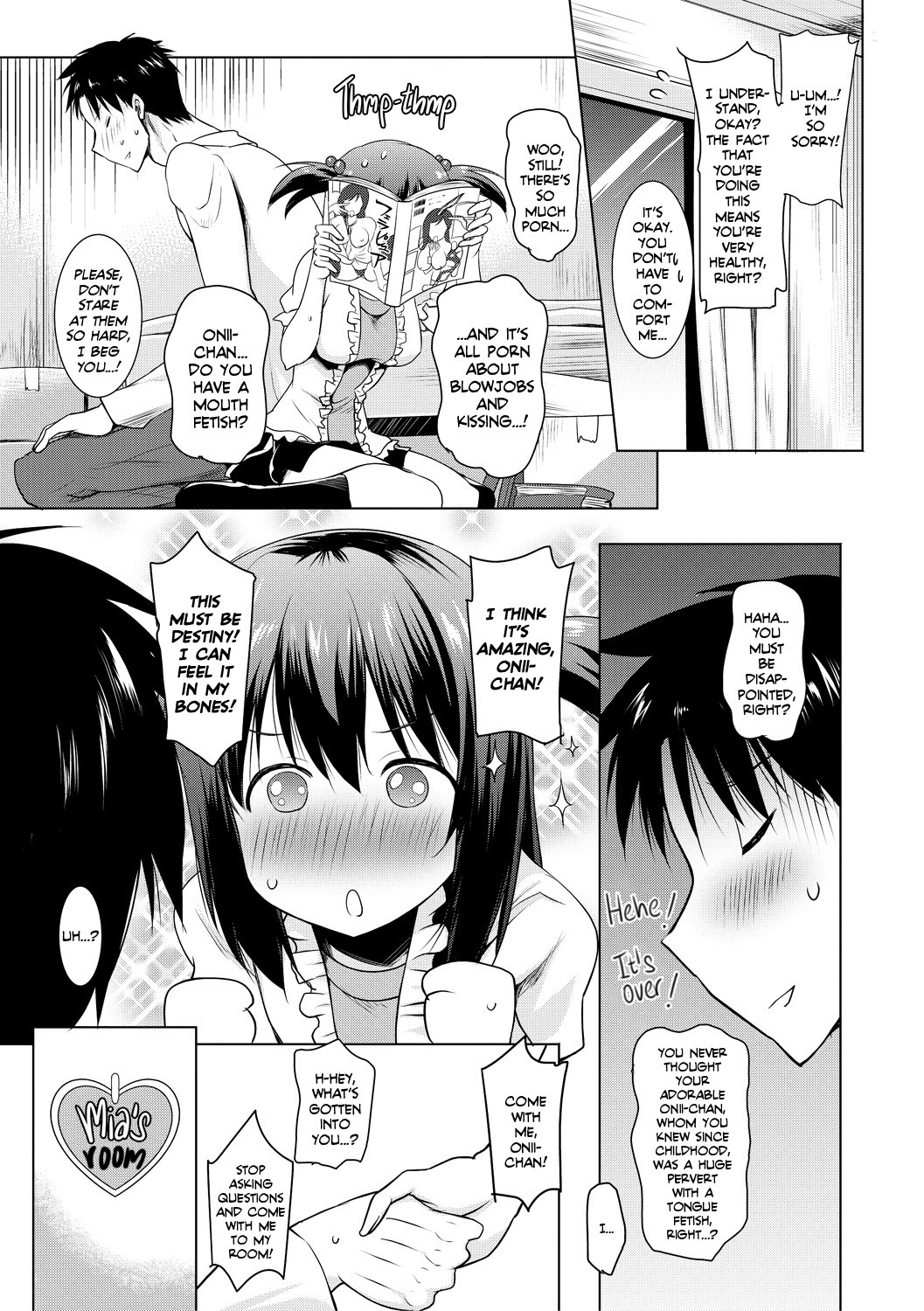 I Can't Live Without My Little Sister's Tongue Chapter 01-02 + Secret Baby-making Sex with a Big-titted Mother and Daughter! page 9