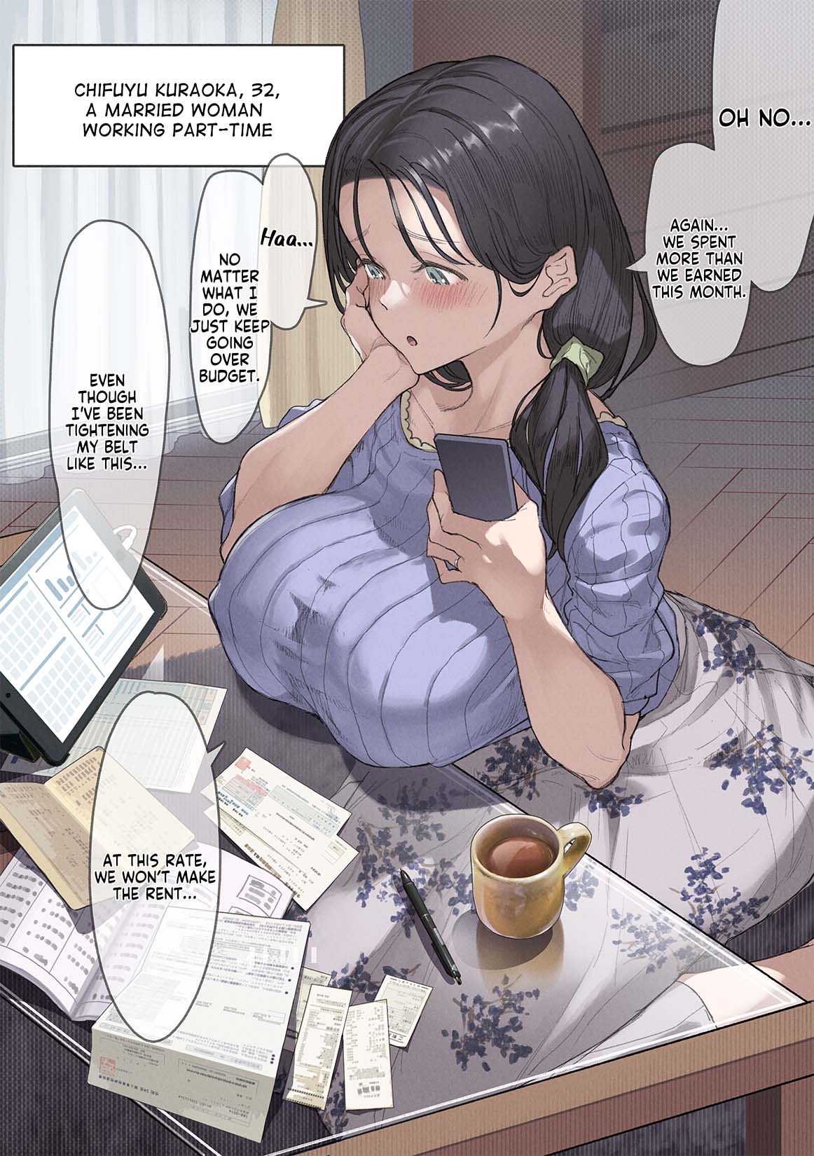 I Can't Pay Rent This Month. [Desperate Housewife Chifuyu] I Became My Landlord's Mistress Behind My Husband's Back. page 2