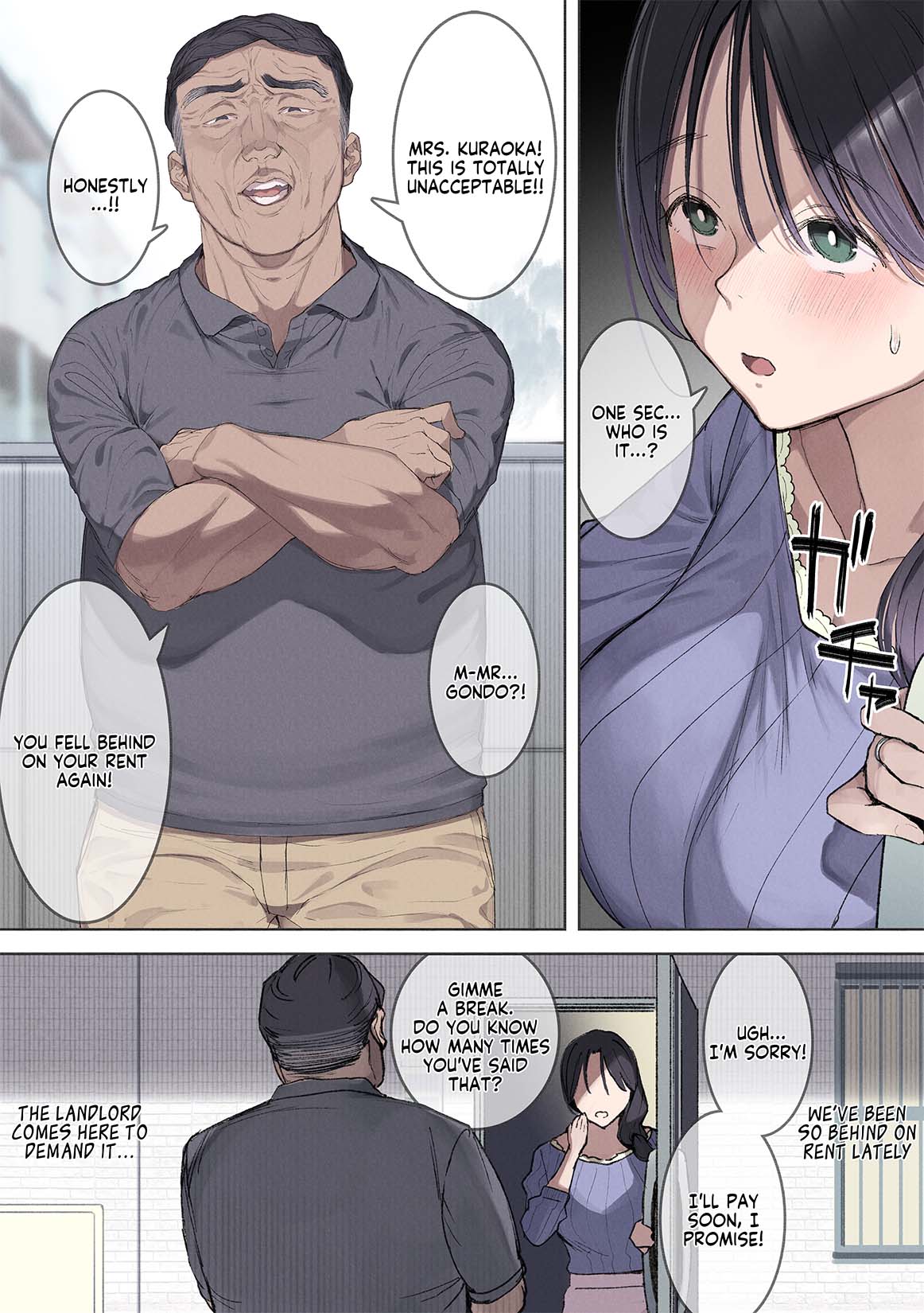 I Can't Pay Rent This Month. [Desperate Housewife Chifuyu] I Became My Landlord's Mistress Behind My Husband's Back. page 5