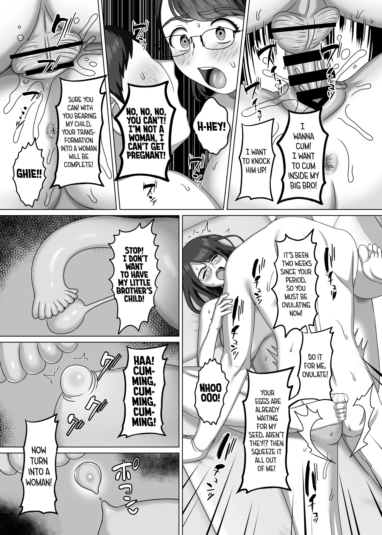 I Fell in Love With My Gender Bent Big Brother and Made Him a Woman for Good by Knocking Him Up! page 27