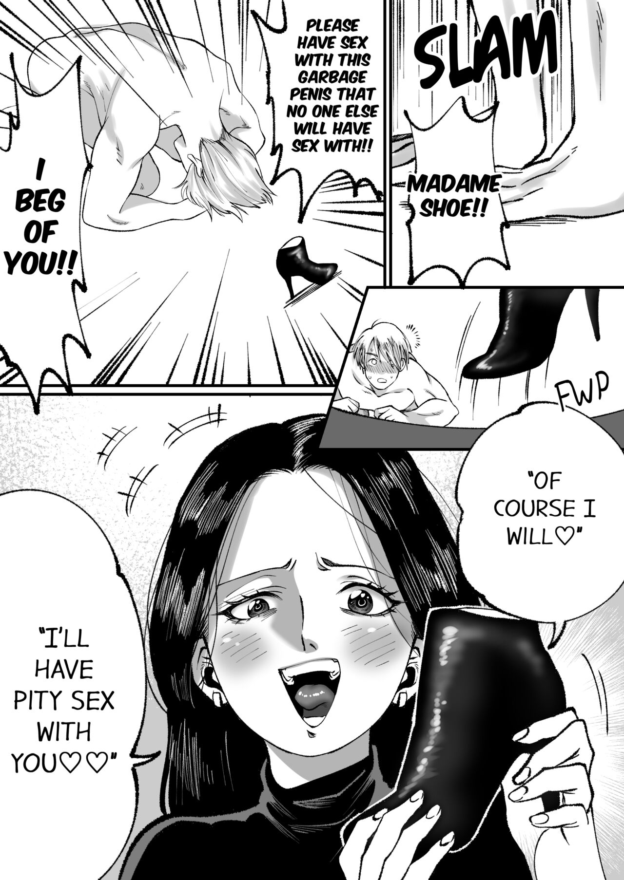 I'm a handsome macho man, but because of my small penis I was turned into a masochist with a shoe fetish page 14