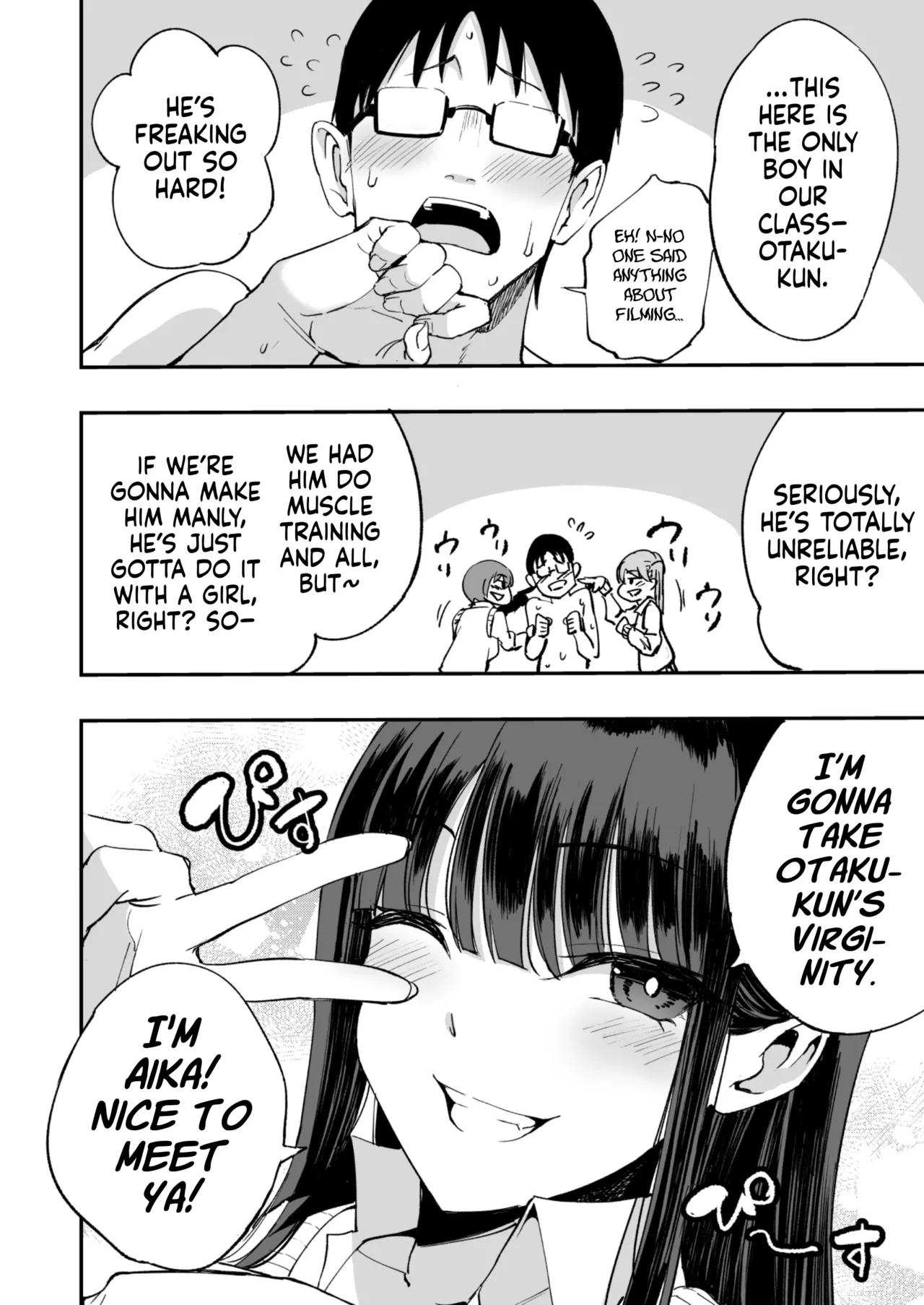 I'm Gonna Pop The Cherry of The Virgin Otaku In Our Class! page 11