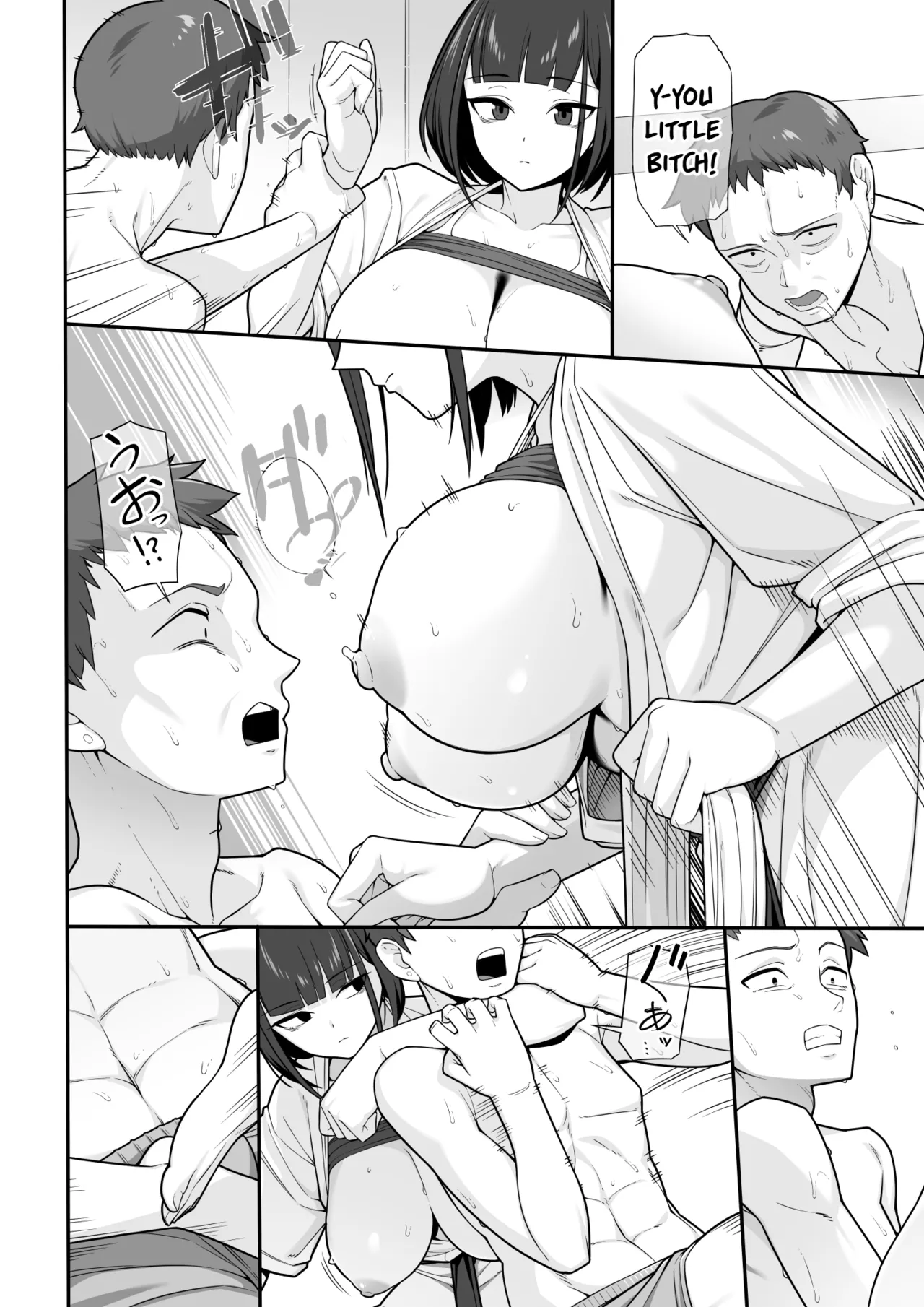 I tried to blackmail a girl with her secret account, and she smothered me to death with her tits! page 17