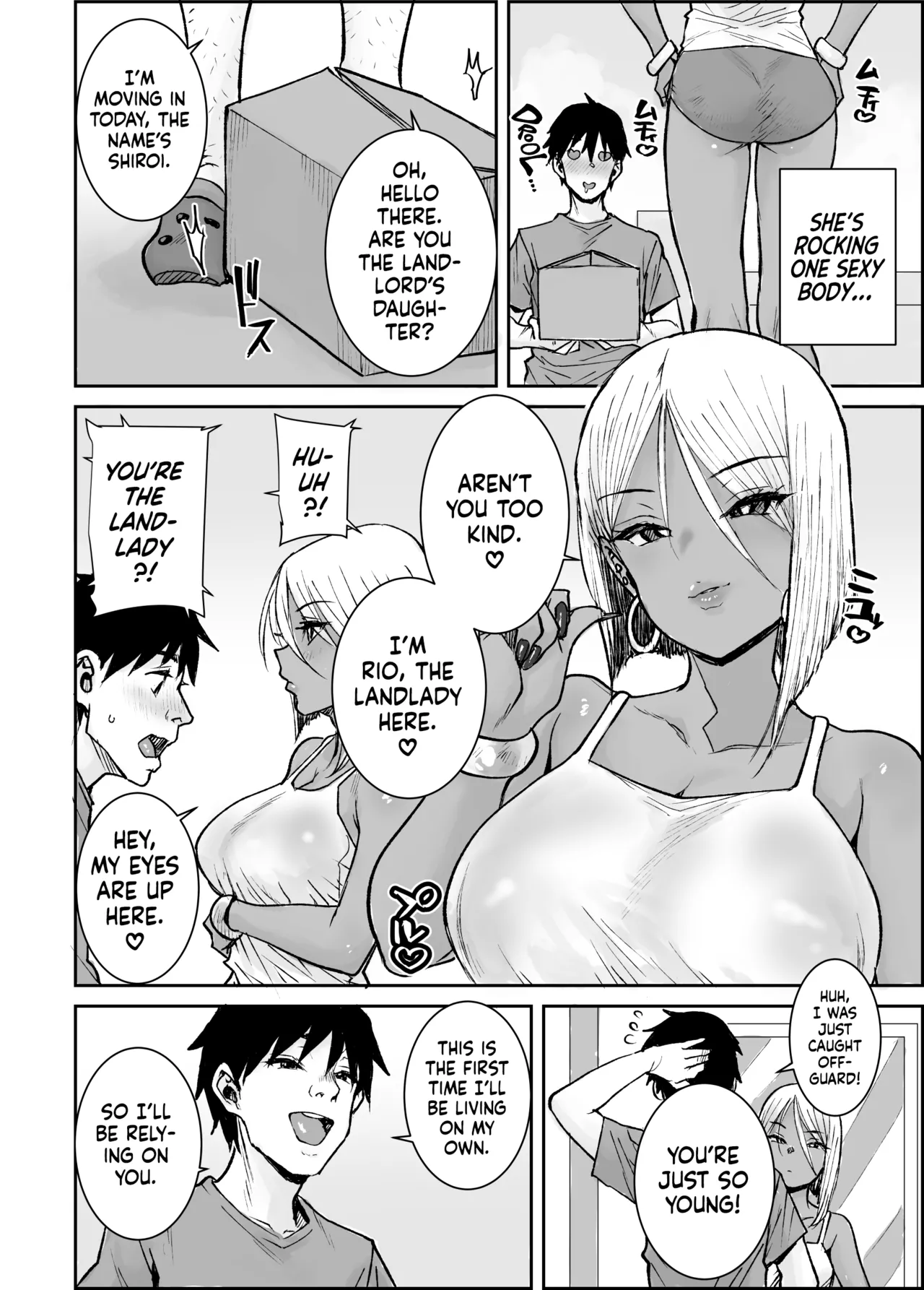 I, Your Humble College Student, Busted Loads Into My 35 Y/O Dark-Skinned Gyaru Landlady While She Rode Me Cowgirl page 3