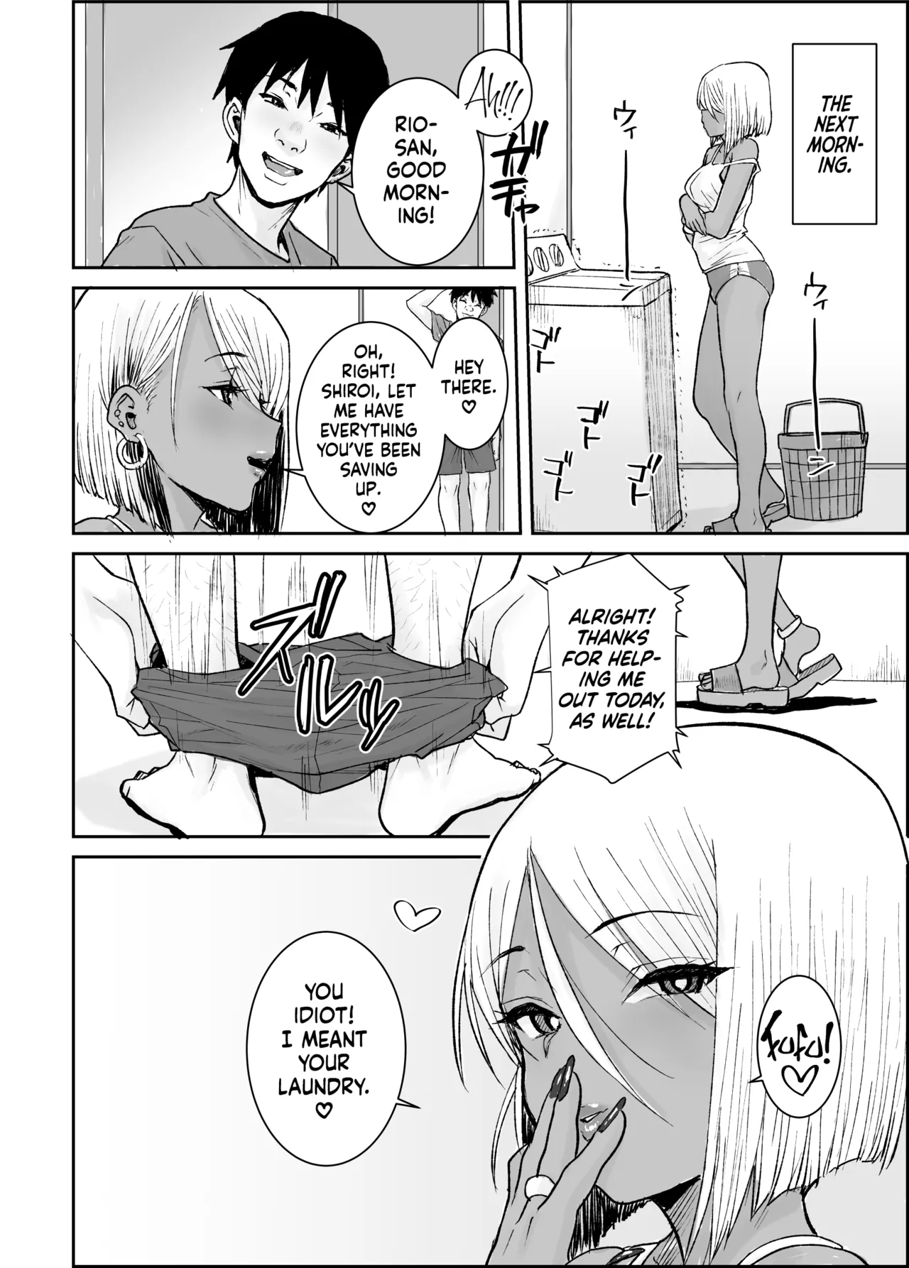 I, Your Humble College Student, Busted Loads Into My 35 Y/O Dark-Skinned Gyaru Landlady While She Rode Me Cowgirl page 33