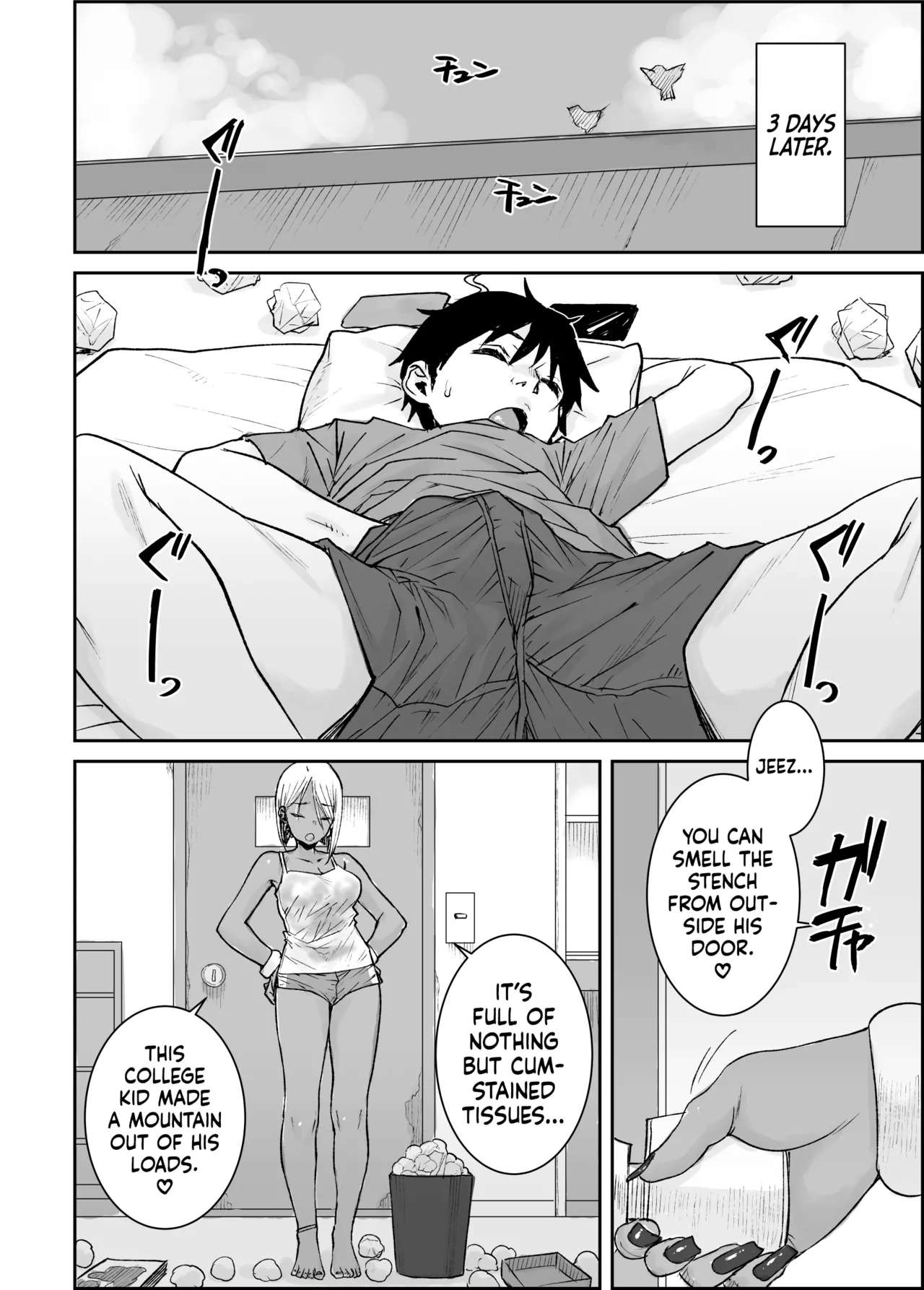 I, Your Humble College Student, Busted Loads Into My 35 Y/O Dark-Skinned Gyaru Landlady While She Rode Me Cowgirl page 5
