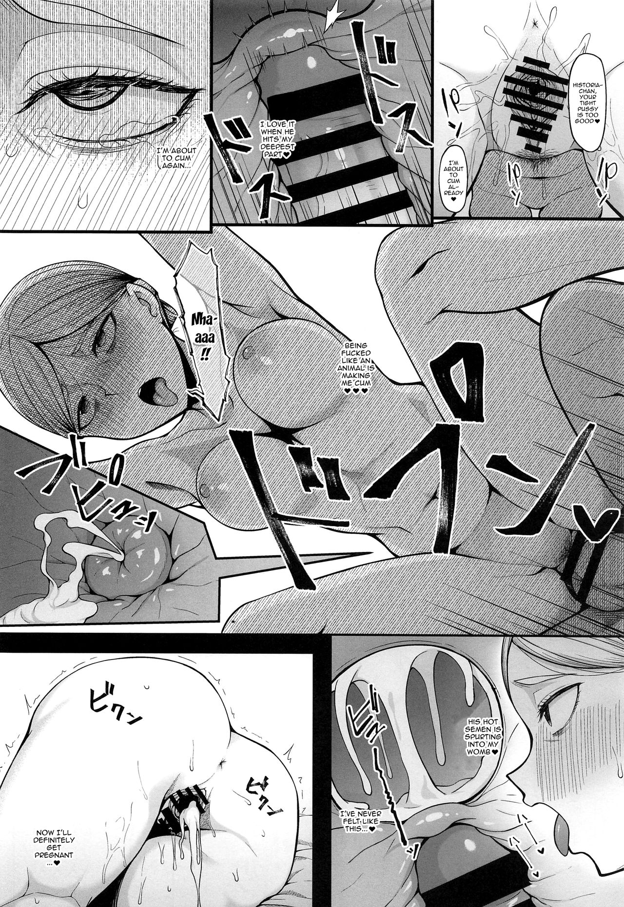 If Historia Gives Into The Pleasure She'll Become A Pregnant Bellied Queen page 13