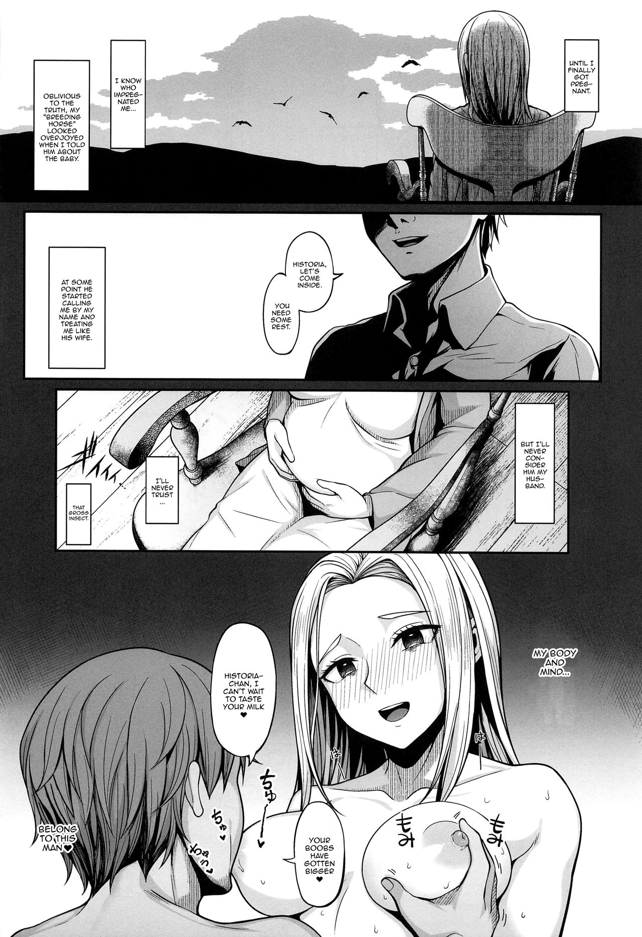 If Historia Gives Into The Pleasure She'll Become A Pregnant Bellied Queen page 19