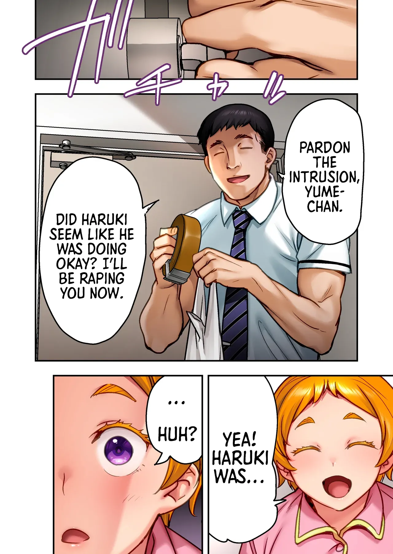 "If I rape her over and over again, Yume will start to feel good too!" - Udo page 39