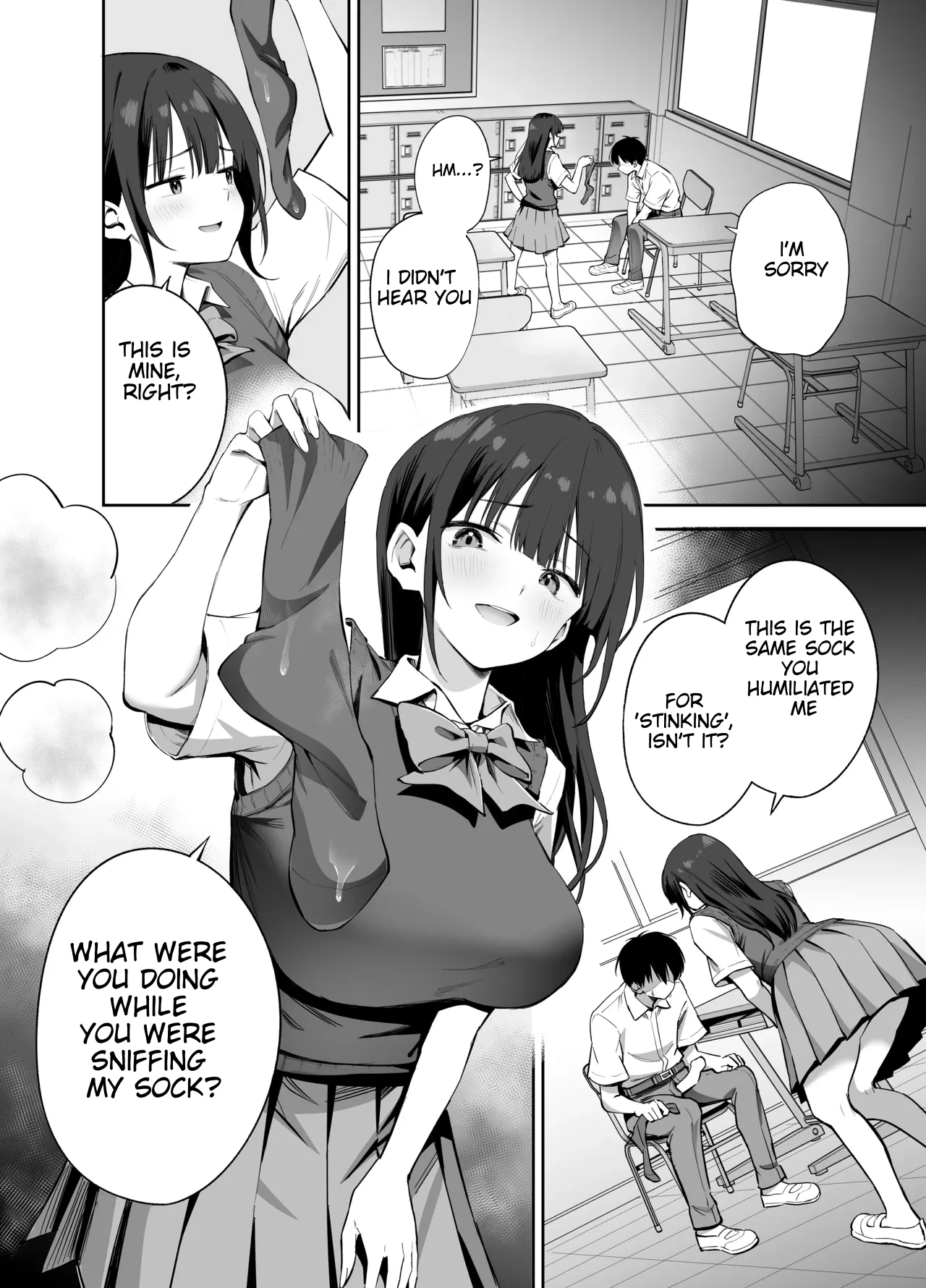 If you're going to use my socks to masturbate, then I have every right to play with your cock. Right? page 22