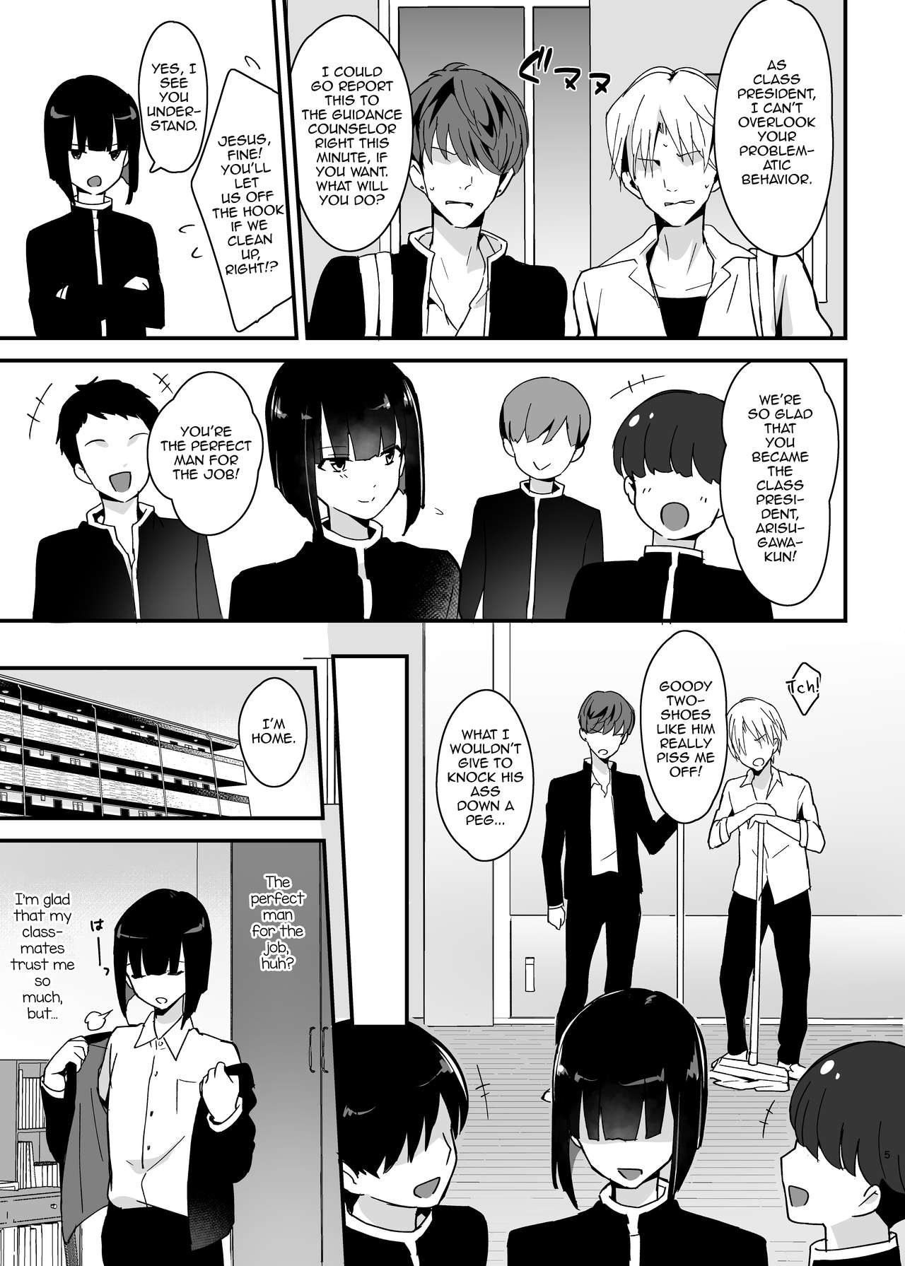 Iinchou wa Furyou Chinpo ni Otosareru page 4
