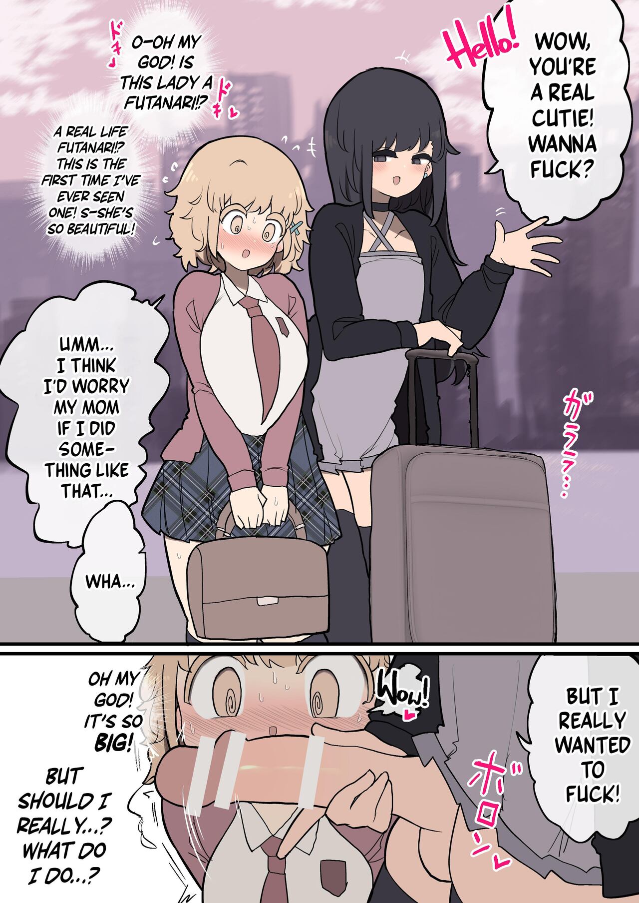 Insta-Corrupted Foreigner Fawns Upon A Handsome Futanari Girl's Dick page 3