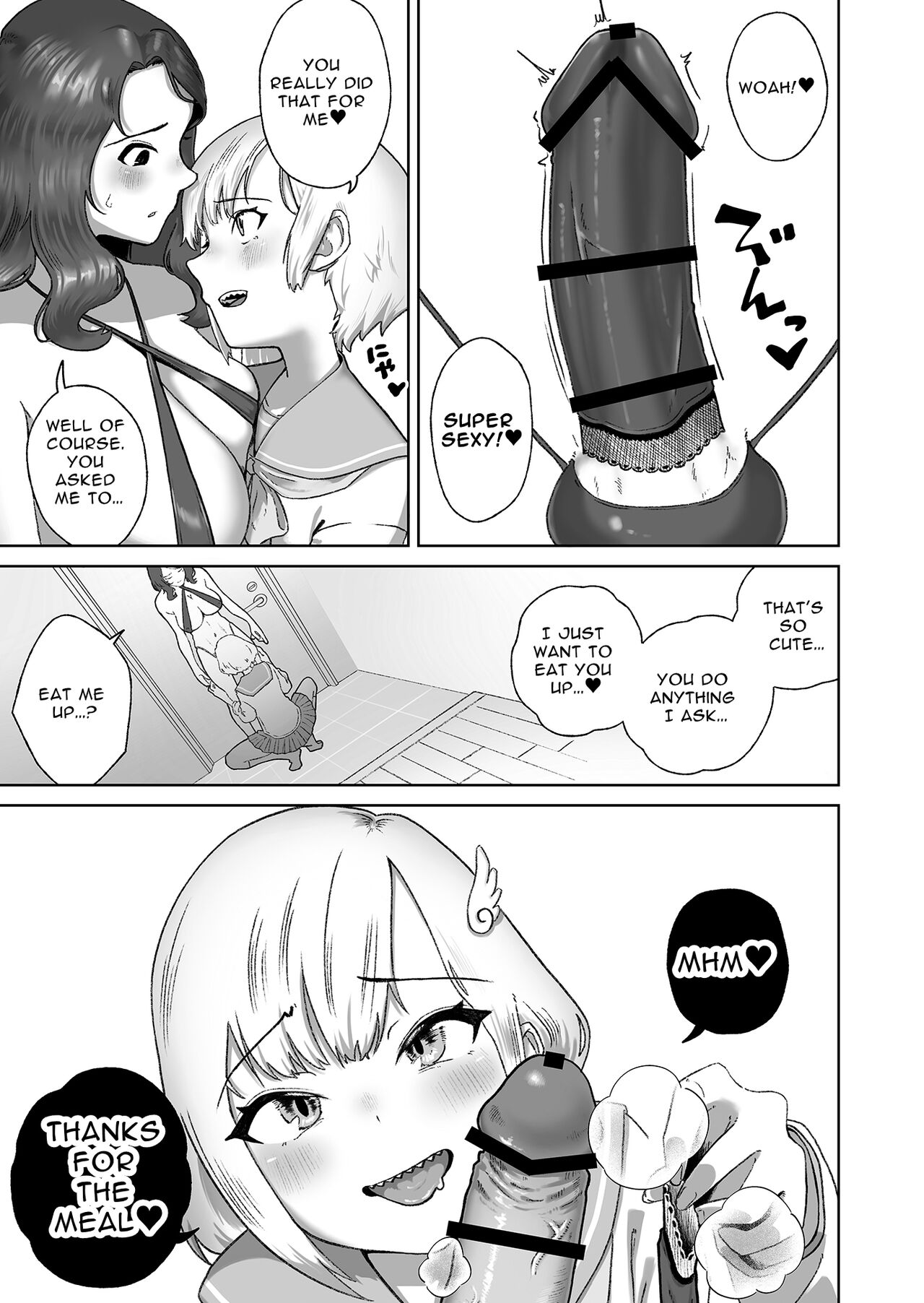 InstaCum Style Jagged Teeth Pretty Boy Gets FUCKED By A Horny Futanari Dick Lady page 6