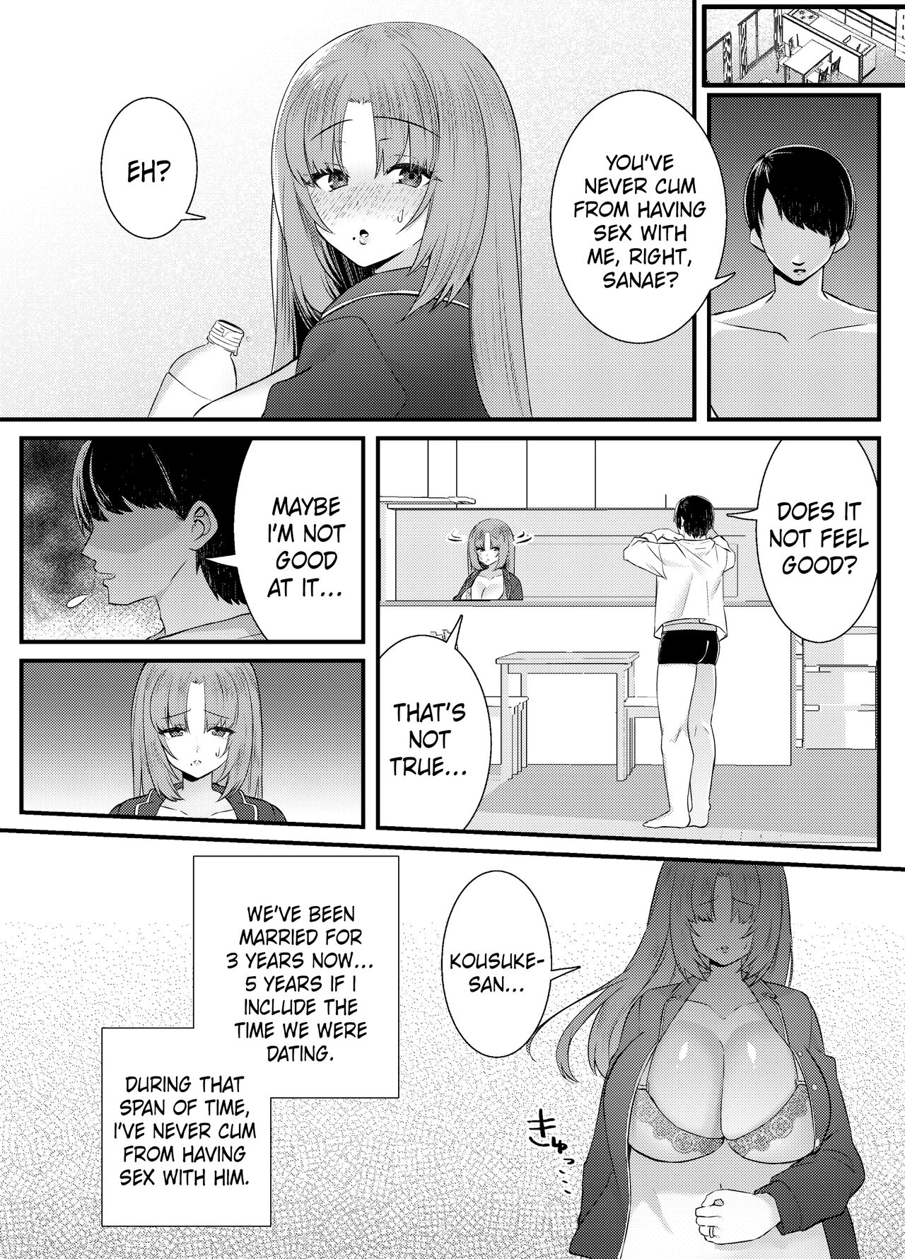 Internal Orgasm Lesson -The Housewife Took a Real, Bareback Sex Lesson with a Another man for her Husband- page 3