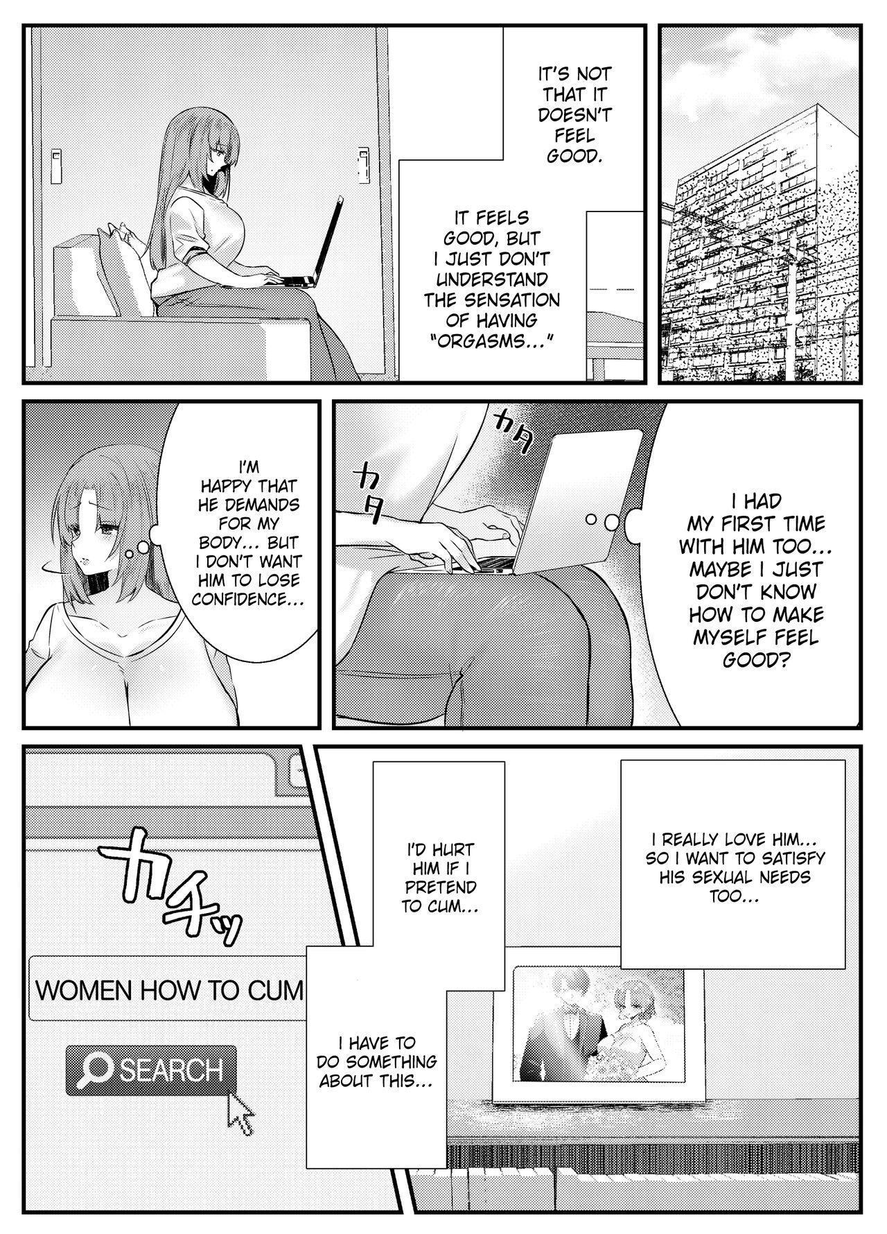 Internal Orgasm Lesson -The Housewife Took a Real, Bareback Sex Lesson with a Another man for her Husband- page 4