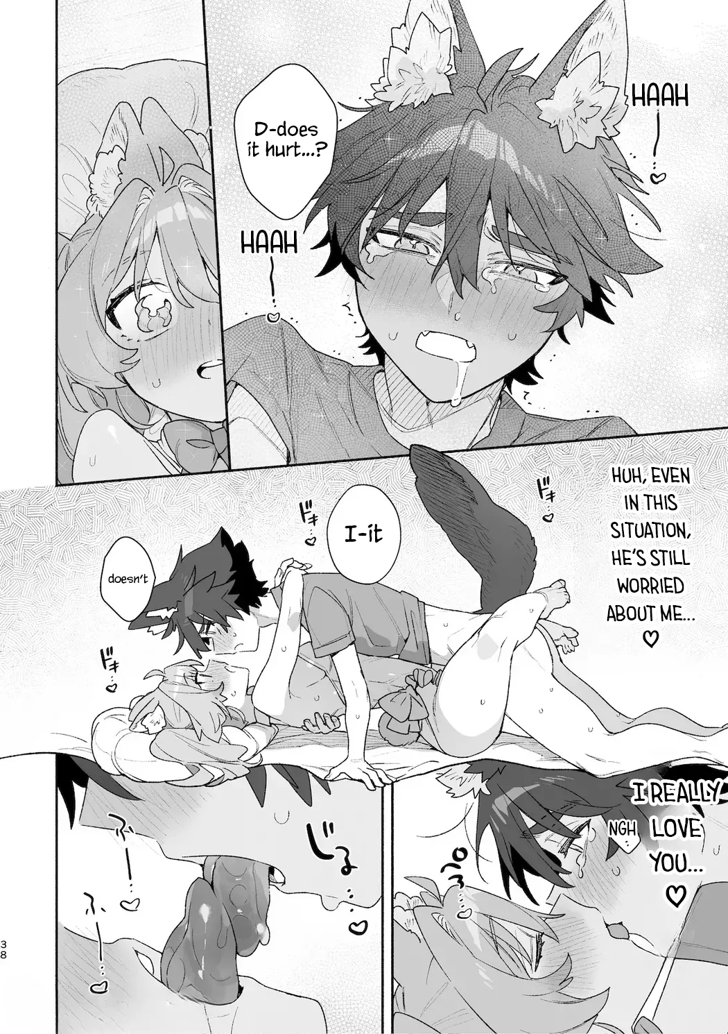 ♂ is the bottom. Rabbit-chan x Wolf-kun 2 page 40