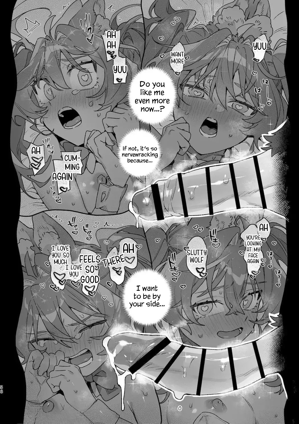 ♂ is the bottom. Rabbit-chan x Wolf-kun 2 page 58