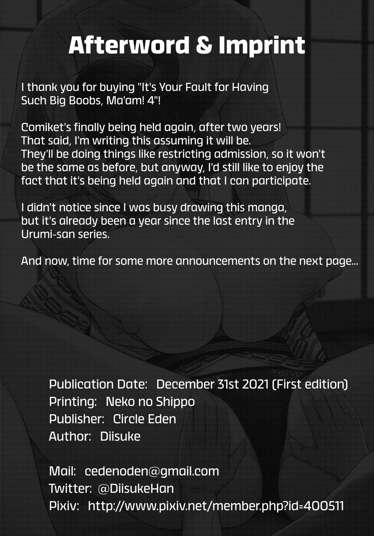 It's Your Fault for Having Such Big Boobs, Ma'am! 4 page 29