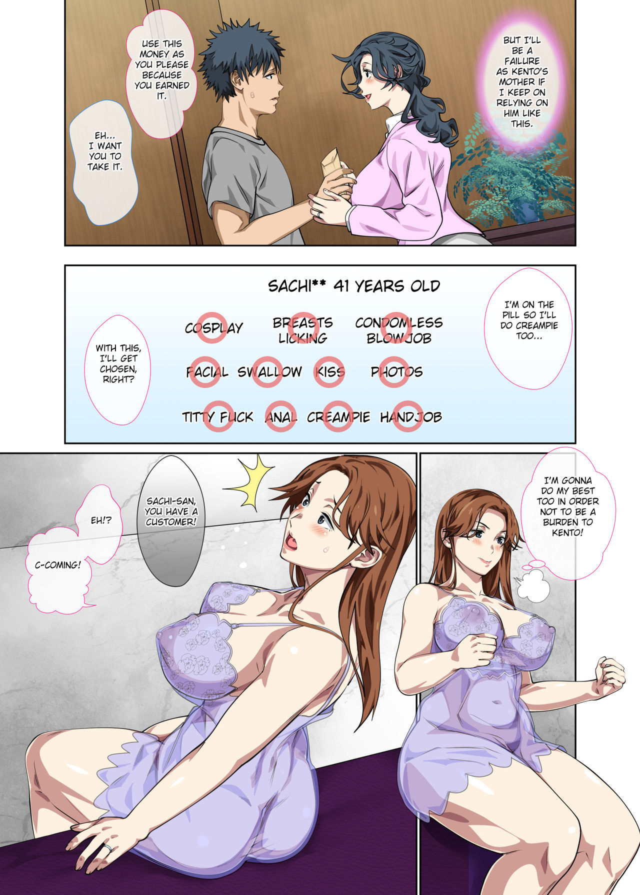 Jimi dakedo Eroi Karada Shita Okaa-san o Fuuzoku Ochi Sunzen de Sukutta Boshi Soukan page 7