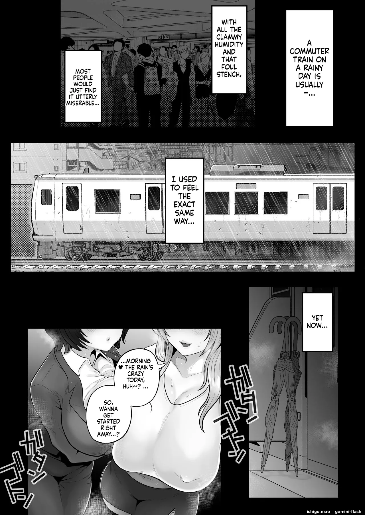 Jimi-tsuma-san to Gyaru-tsuma-san, Hitozuma Tetsudou Nobori-iki page 44