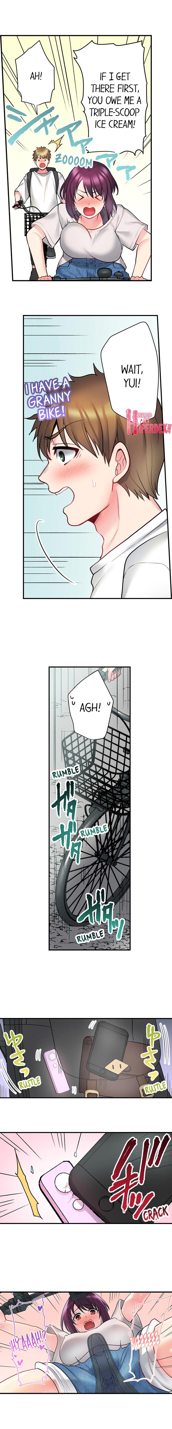 Jitensha Haitatsuin (※Rotor Souchakuchuu), Gaman Dekizu soto de Icchaimashita... page 70