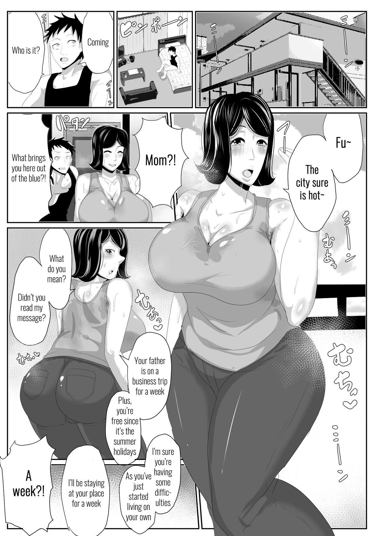 Kaa-san to Atsui Isshuukan page 4